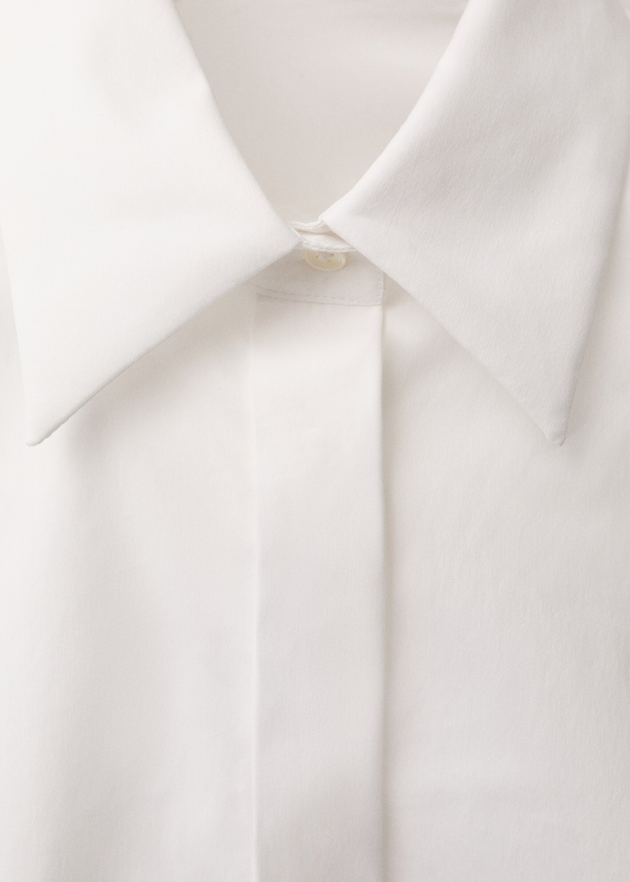 Slim-fit poplin shirt - Details of the article 8, Off White. Ref: 87034082-00.