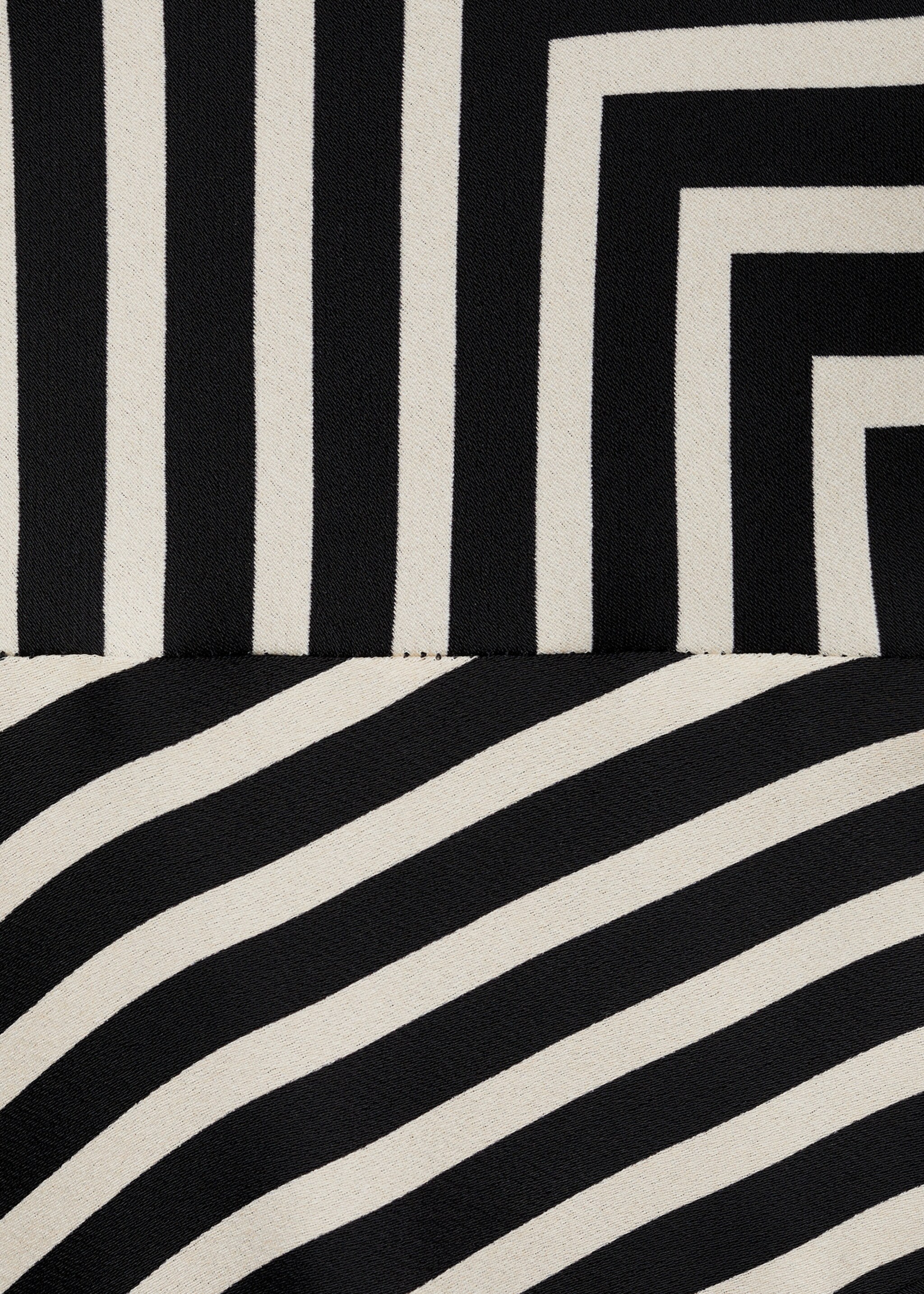 Robe asymétrique imprimé à rayures - Détail de l'article 0, Noir. Ref: 87034091-00.