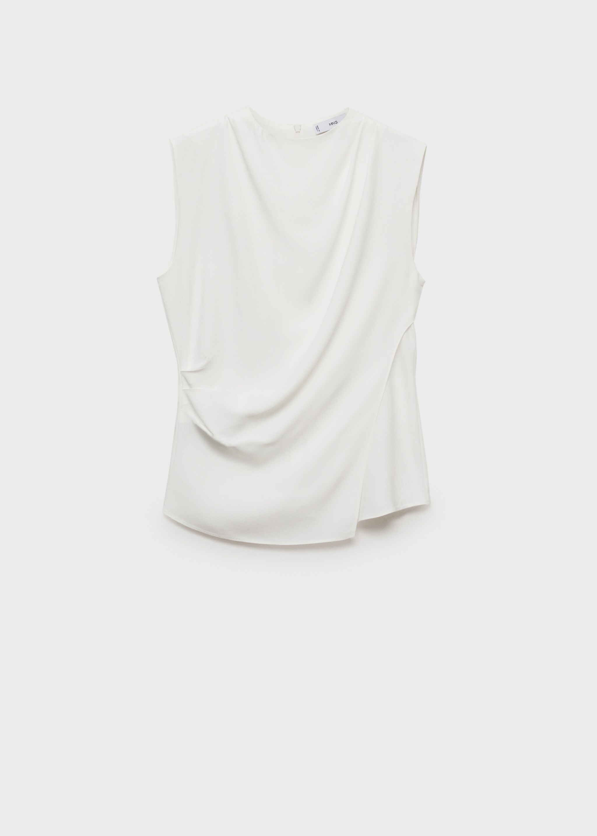 Brusa drapejada sense mànigues - Article sense model, Blanc trencat. Ref: 87034092-00.