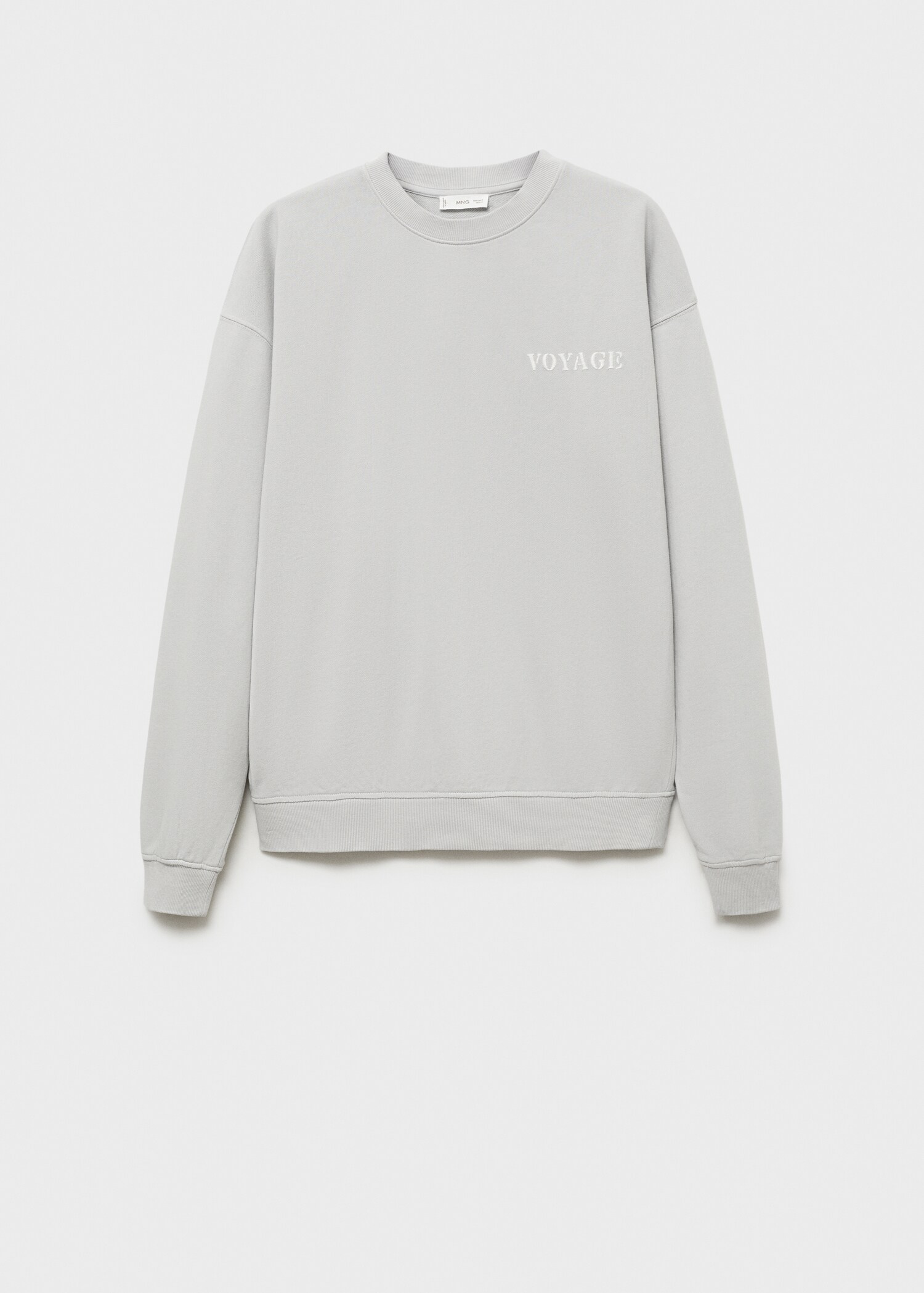 Bavlněná mikina s nápisem - Zboží bez modelu