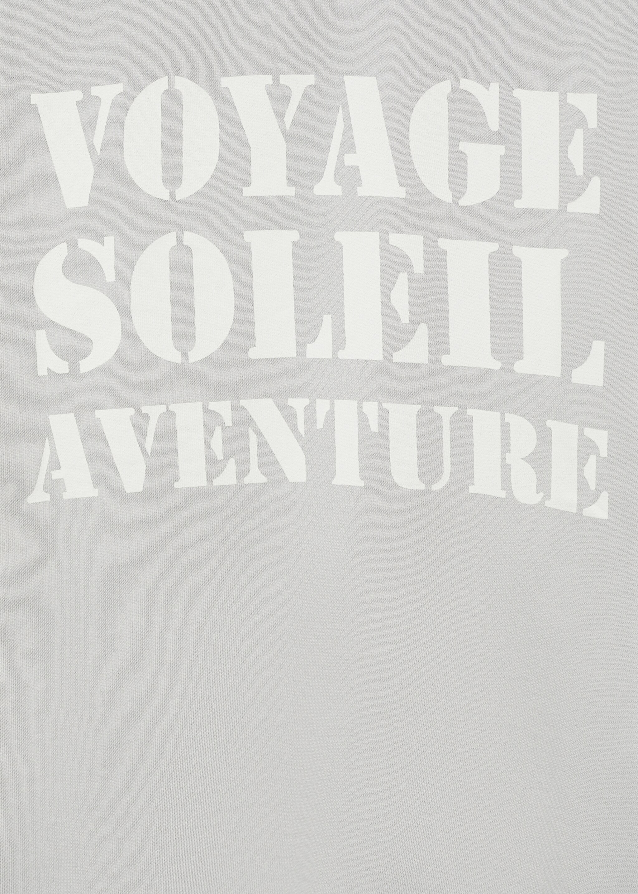 Bavlněná mikina s nápisem - Detail zboží 0, Šedá. Ref: 87034094-00.