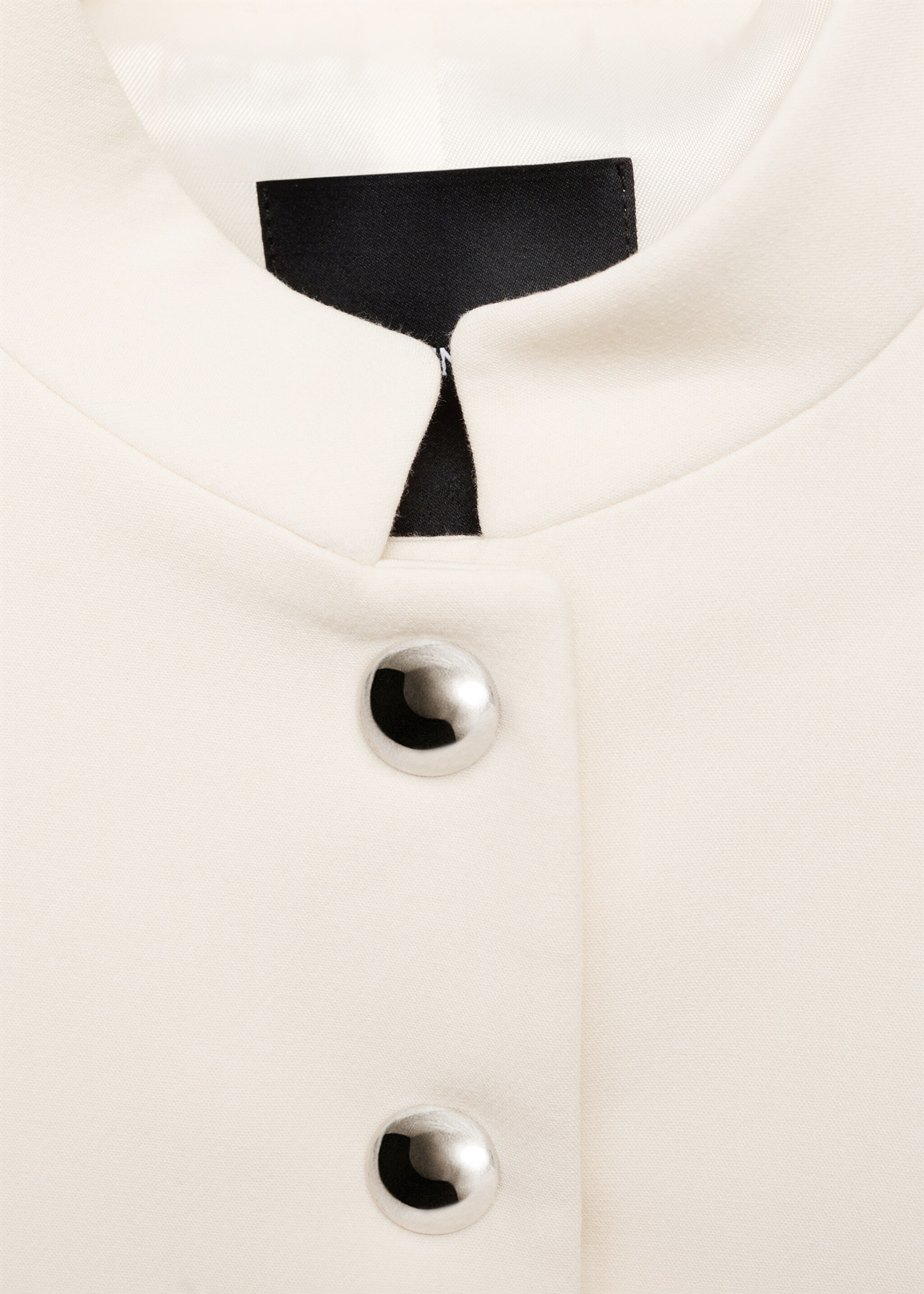 Veste crop col officier - Détail de l'article 8, Écru. Ref: 87034095-00.