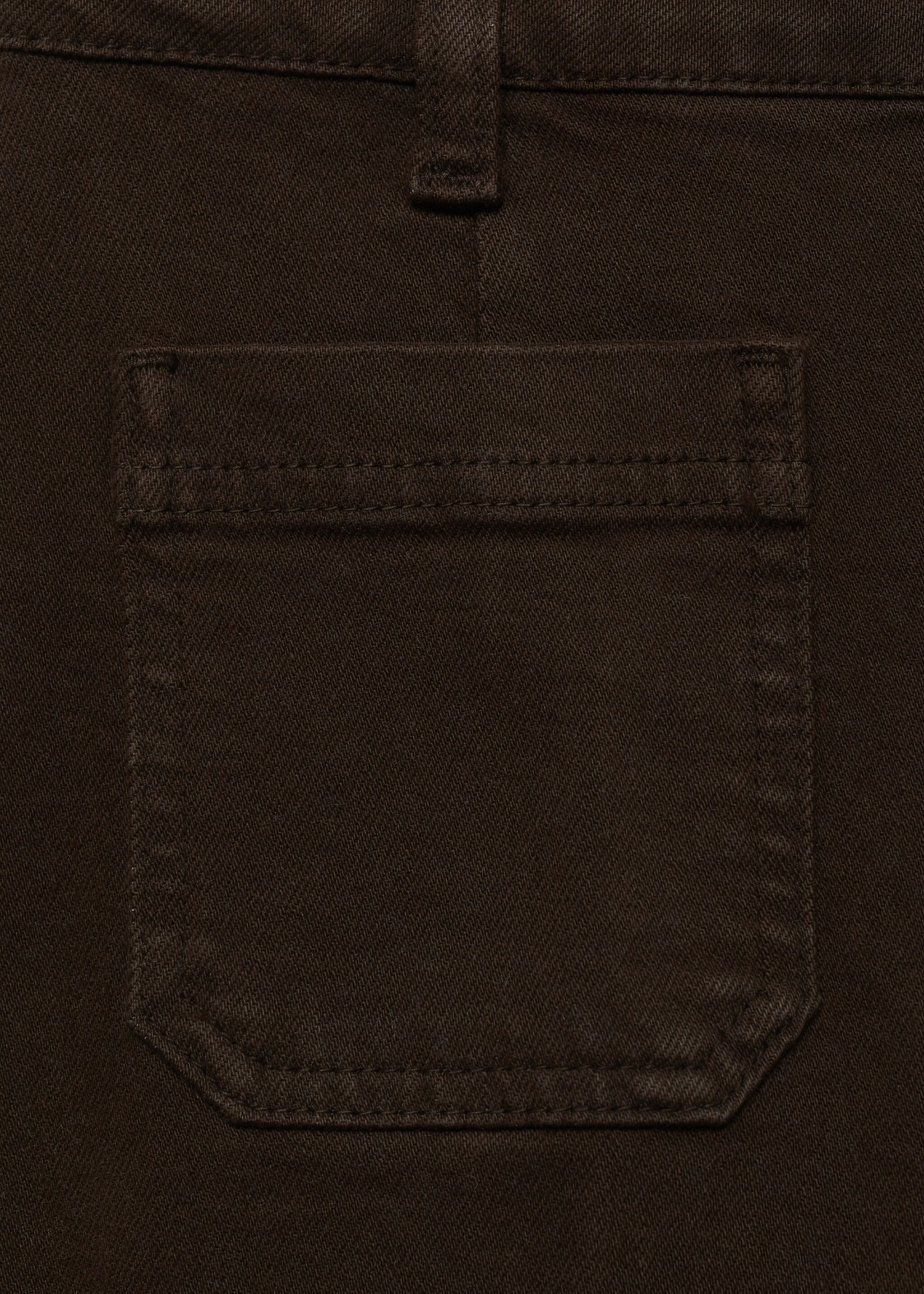 Flared cropped jeans with pockets - Details of the article 0, Chocolate. Ref: 87034096-00.