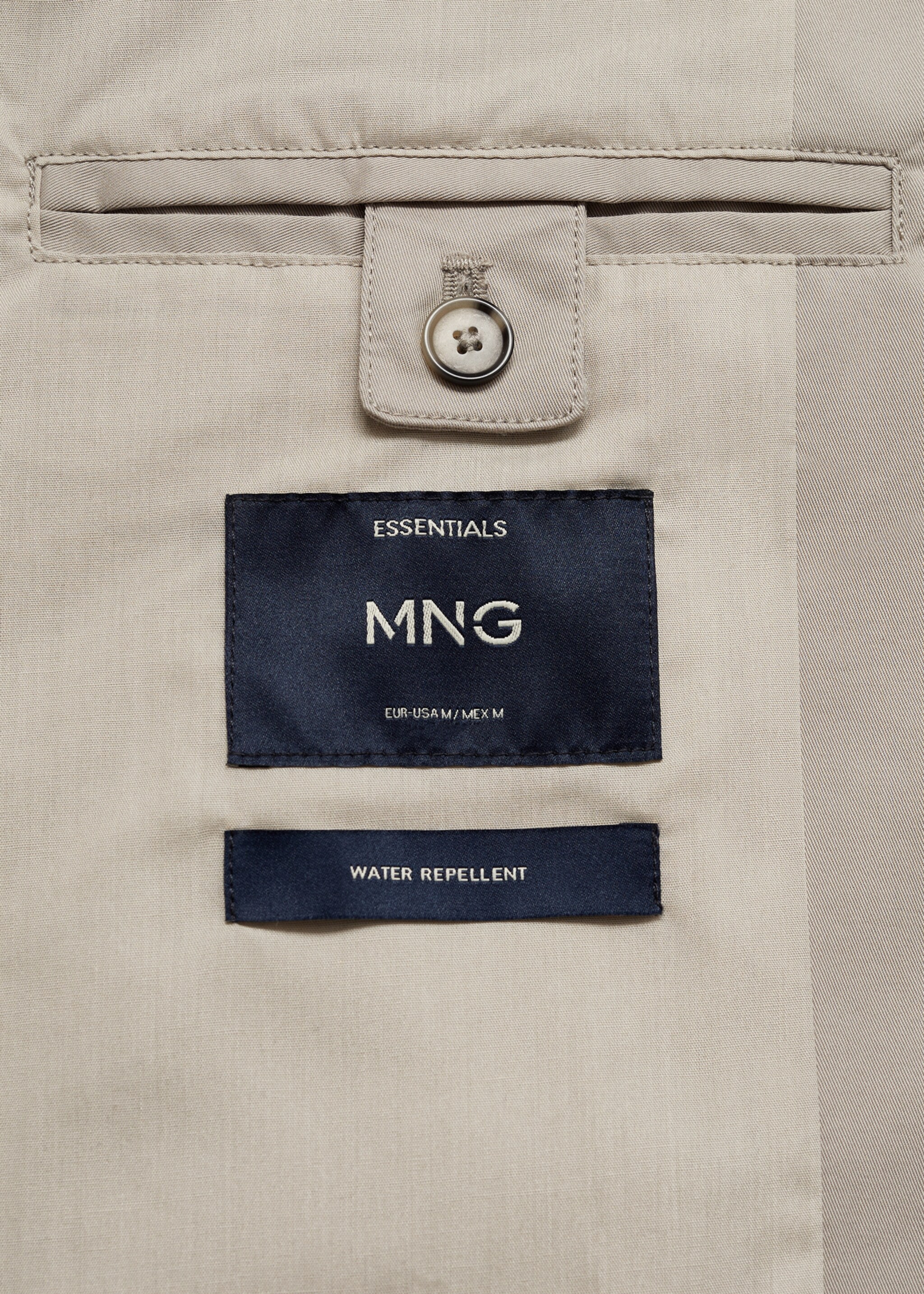 Water-repellent cotton jacket - Details of the article 0, Ice Grey. Ref: 87034391-00.