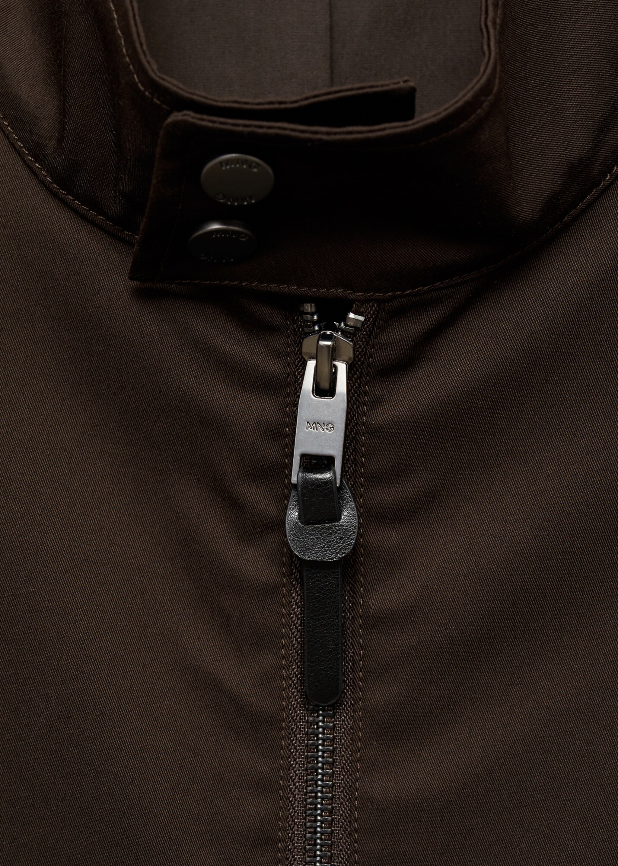 Water-repellent cotton jacket - Details of the article 8, Chocolate. Ref: 87034391-00.