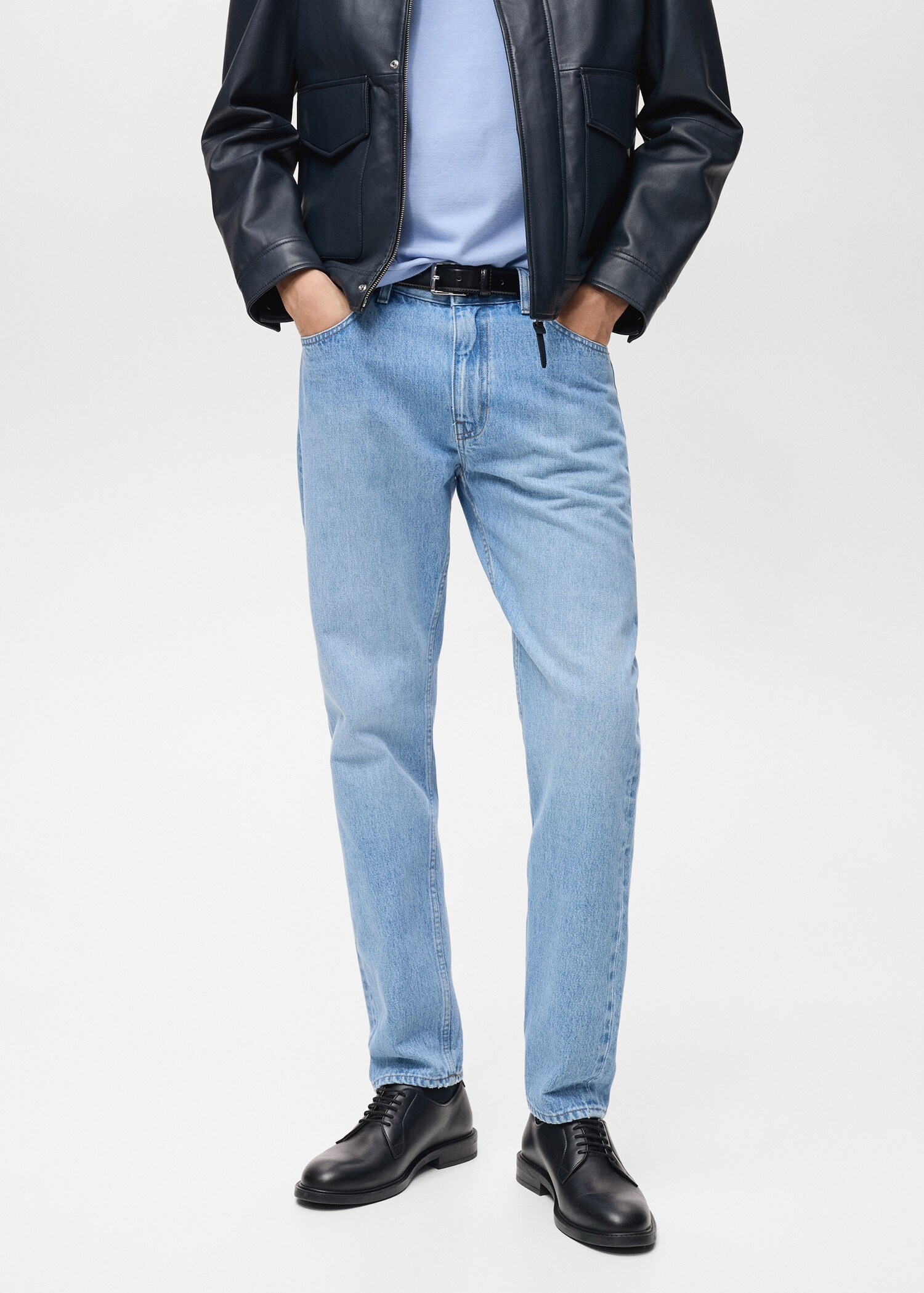 Tapered-fit selvedge jeans - Medium plane