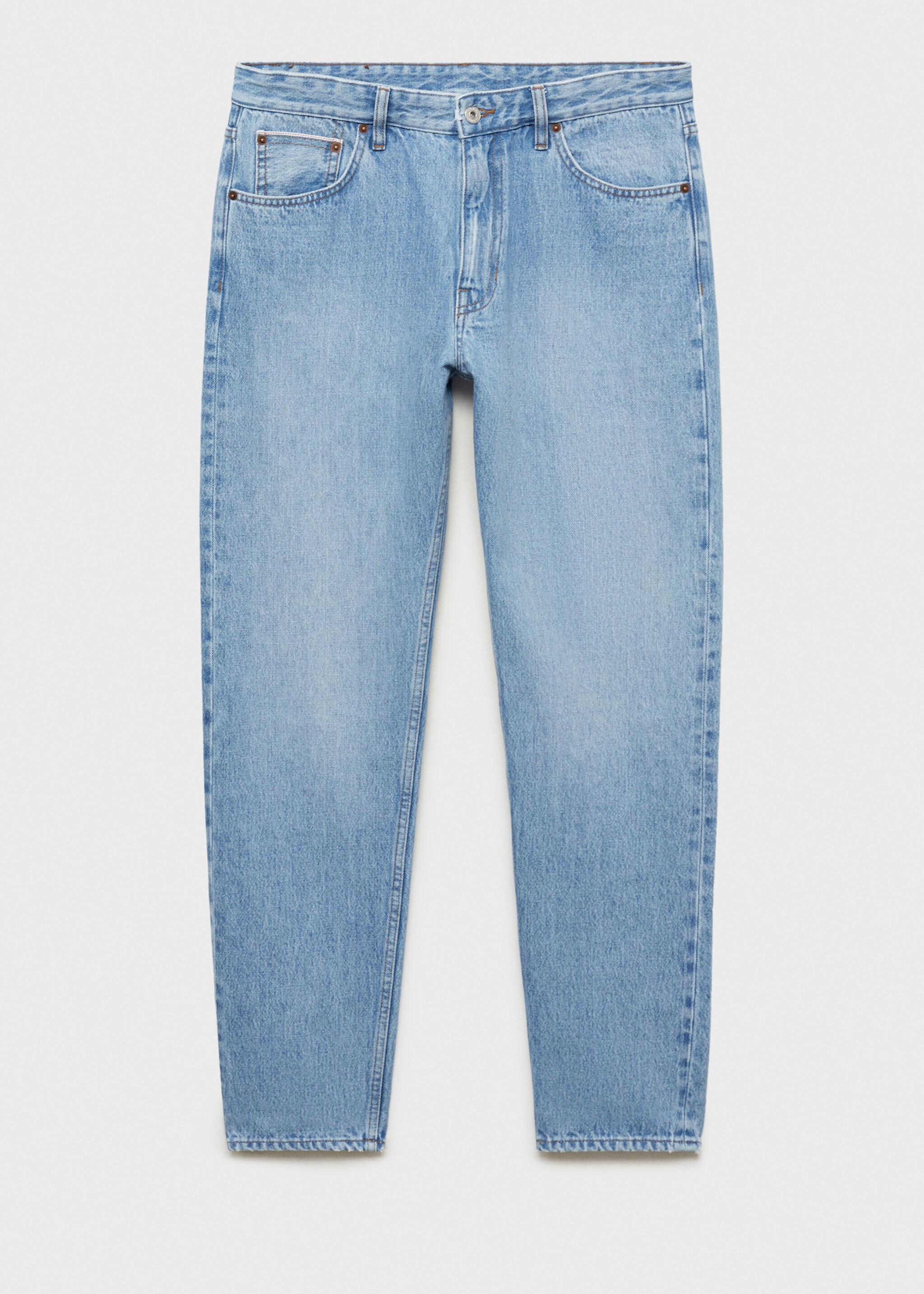 Jean selvedge tapered -fit - Article sans modèle, Bleu moyen. Ref: 87034395-00.