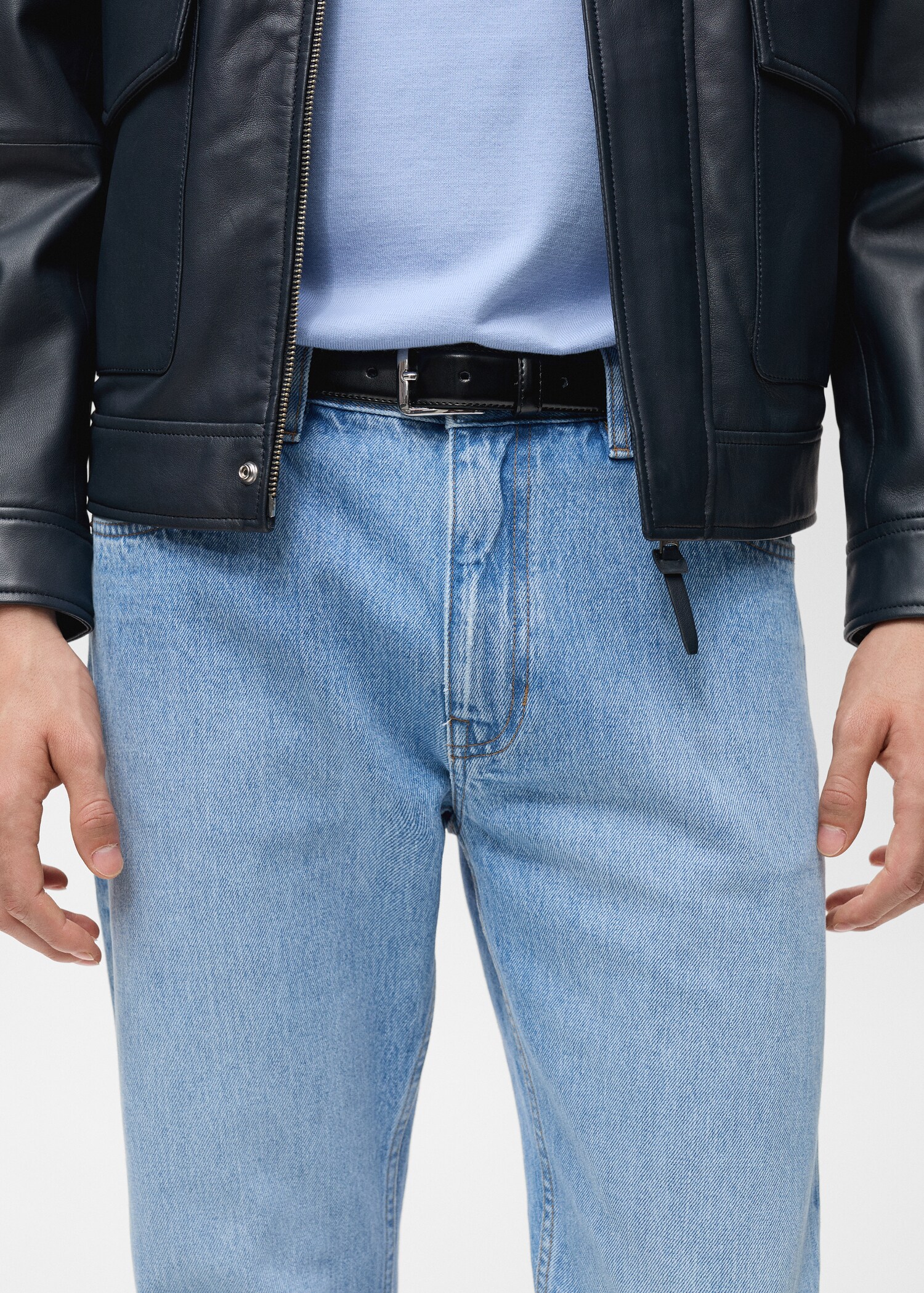 Tapered-fit selvedge jeans - Details of the article 1