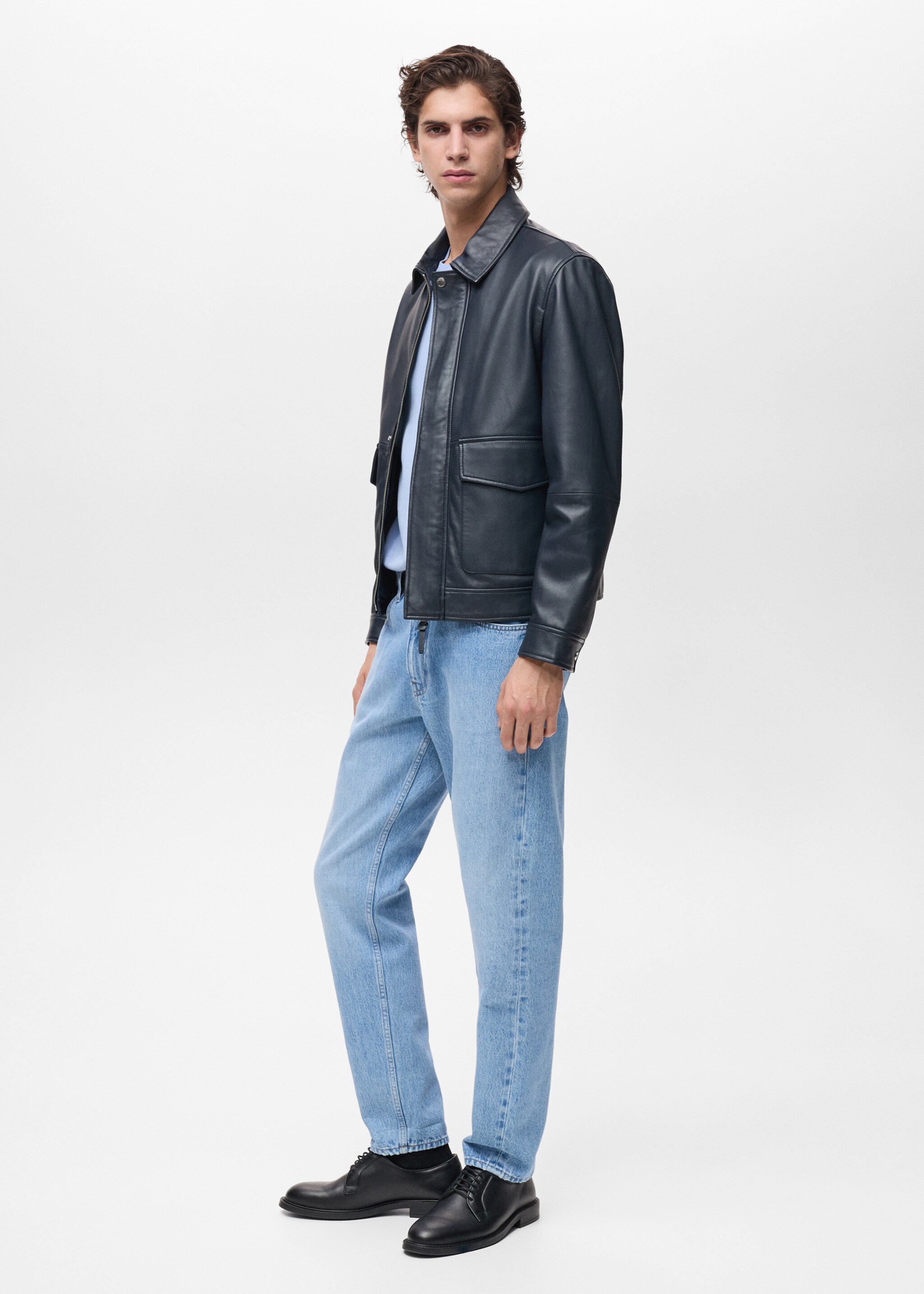 Jean selvedge tapered -fit - Détail de l'article 2, Bleu moyen. Ref: 87034395-00.