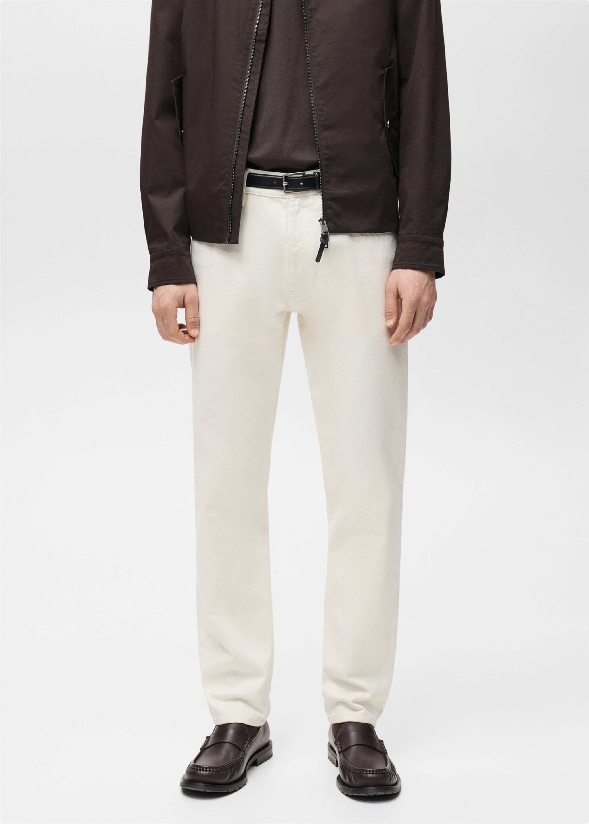 Texans selvedge tapered fit - Pla mig, Blanc trencat. Ref: 87034396-00.