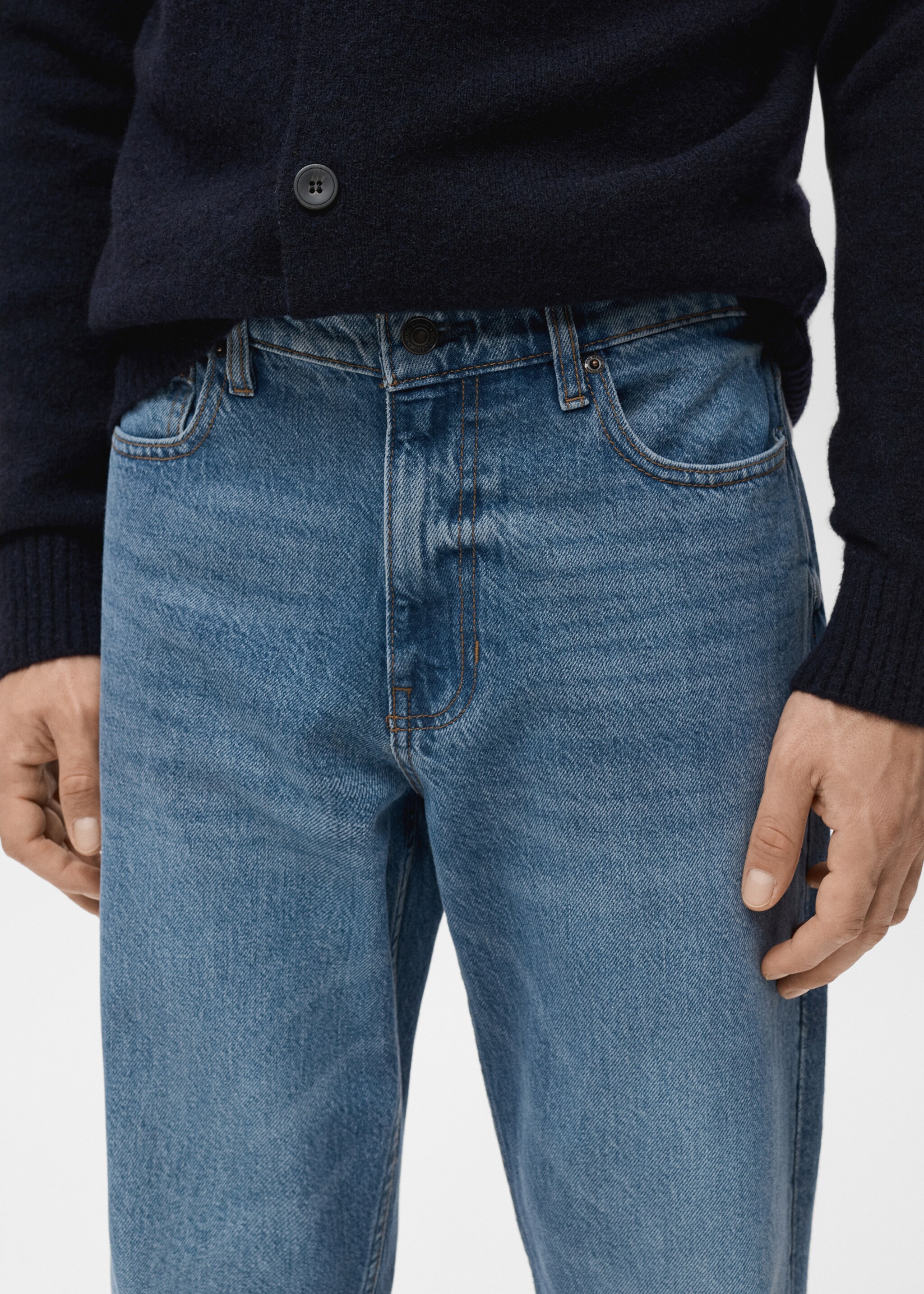 Bob regular-fit jeans - Detail van het artikel 1, Donkerblauw. Ref: 87034399-00.