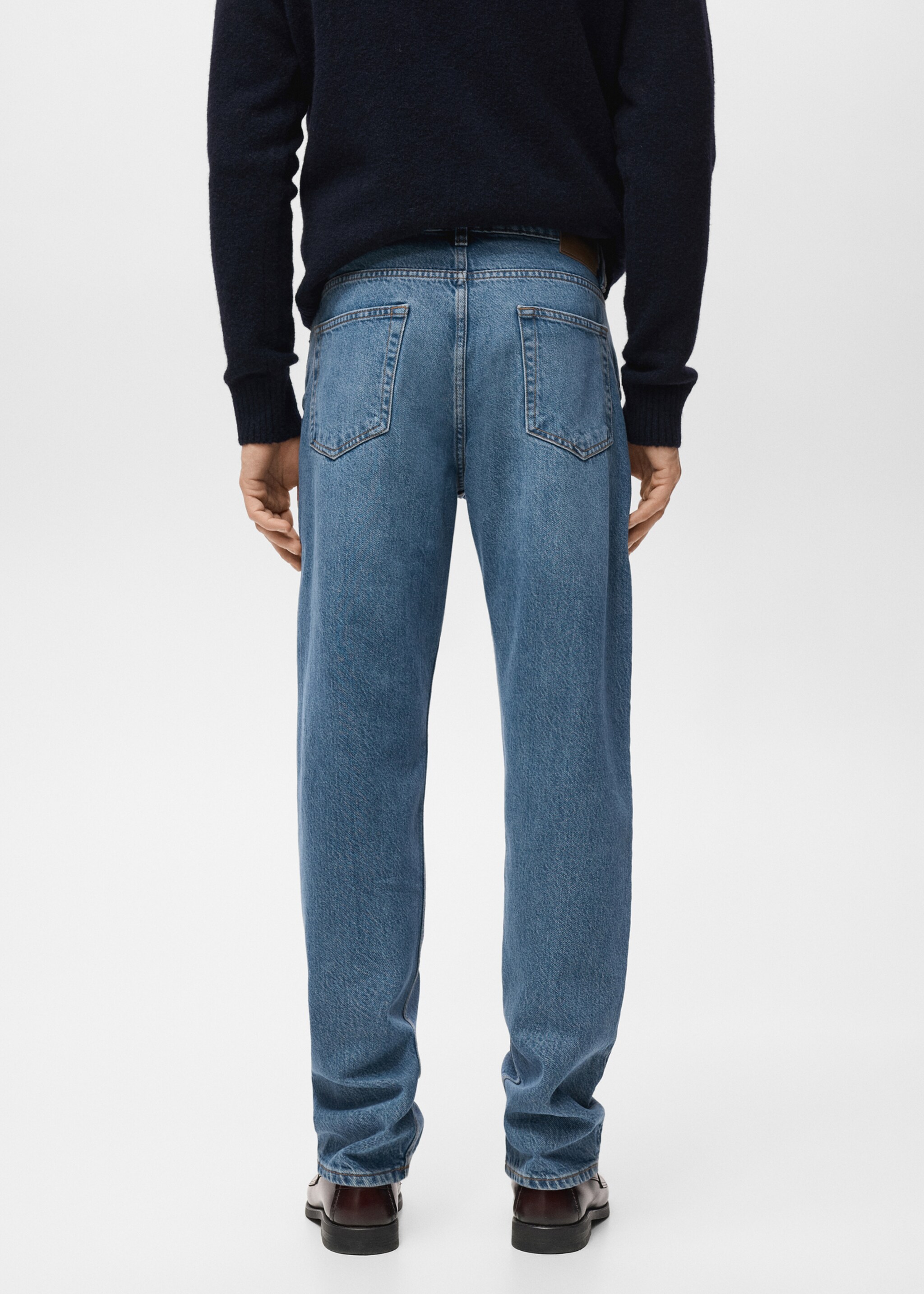 Bob regular-fit jeans - Achterkant van het artikel, Donkerblauw. Ref: 87034399-00.