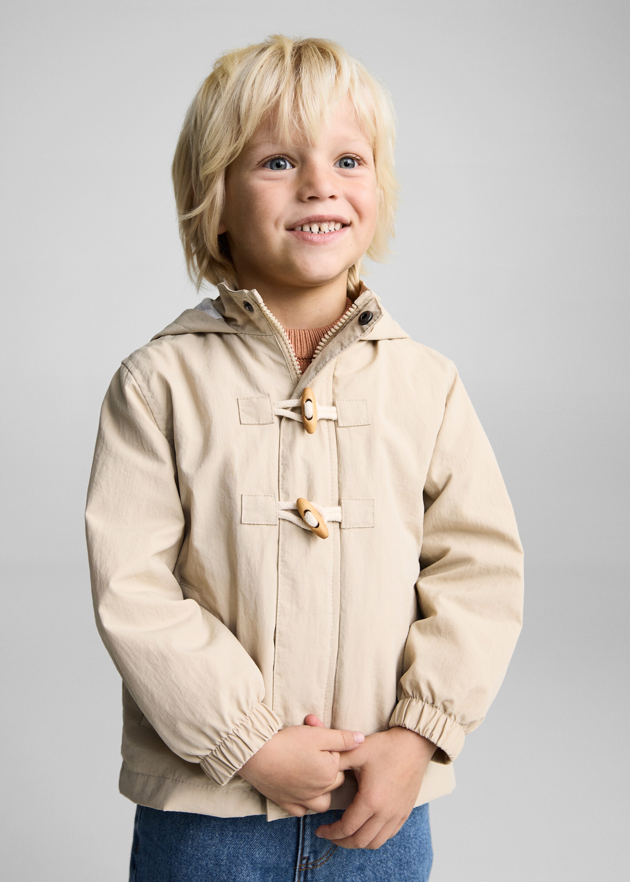 Duffle coat style anorak - Medium plane, Sand. Ref: 87034401-00.