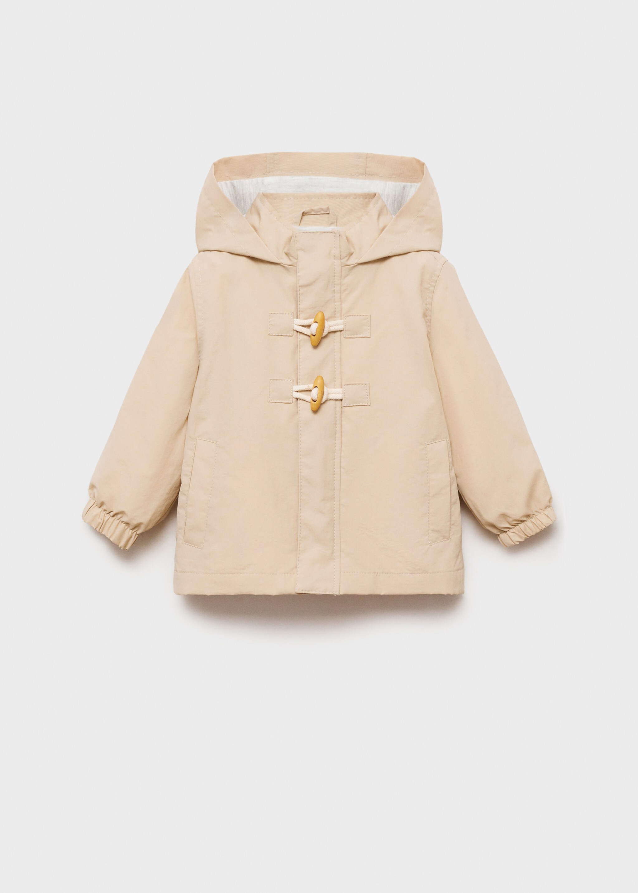 Duffle coat style anorak - Article without model, Sand. Ref: 87034401-00.