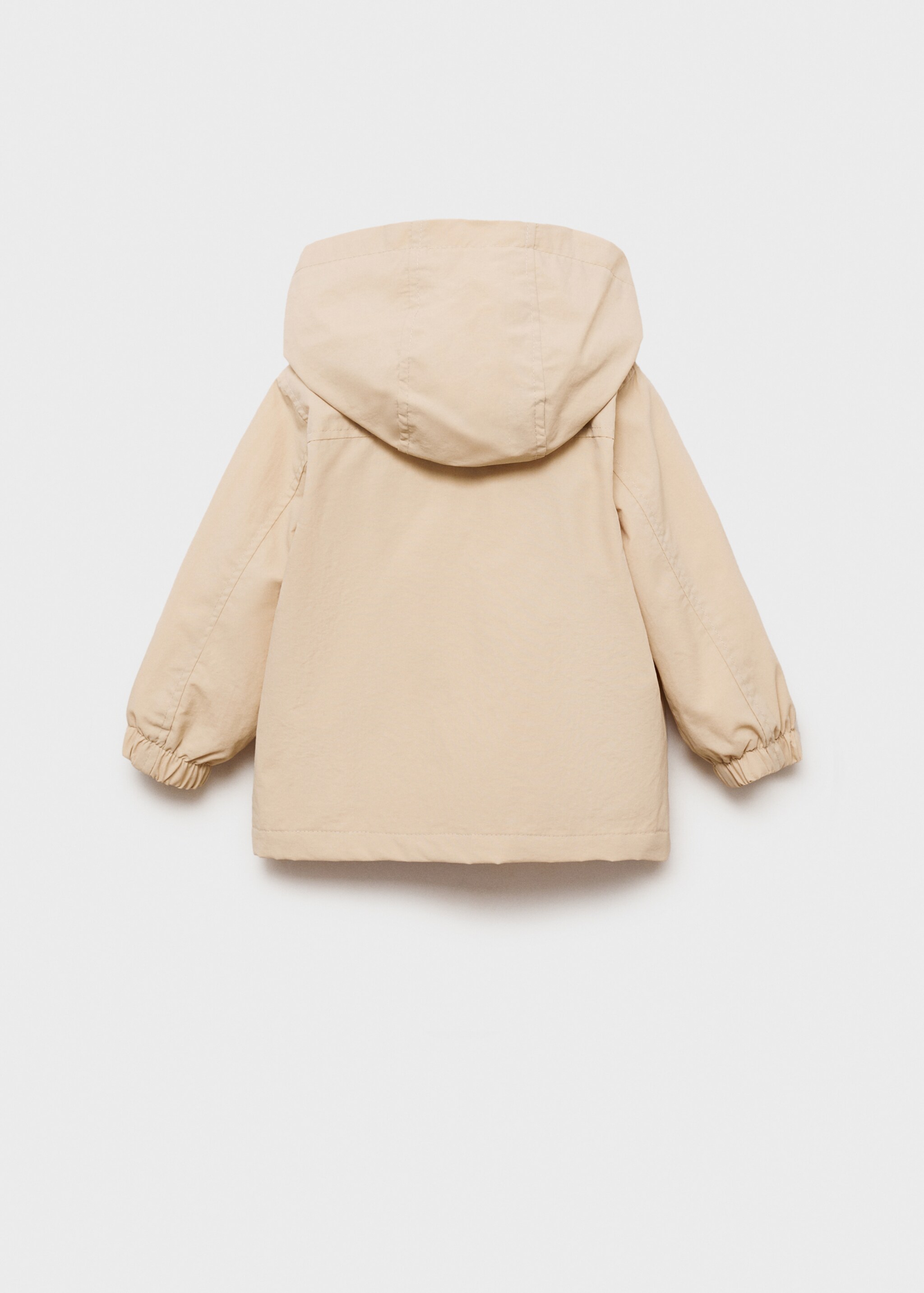 Duffle coat style anorak - Reverse of the article, Sand. Ref: 87034401-00.