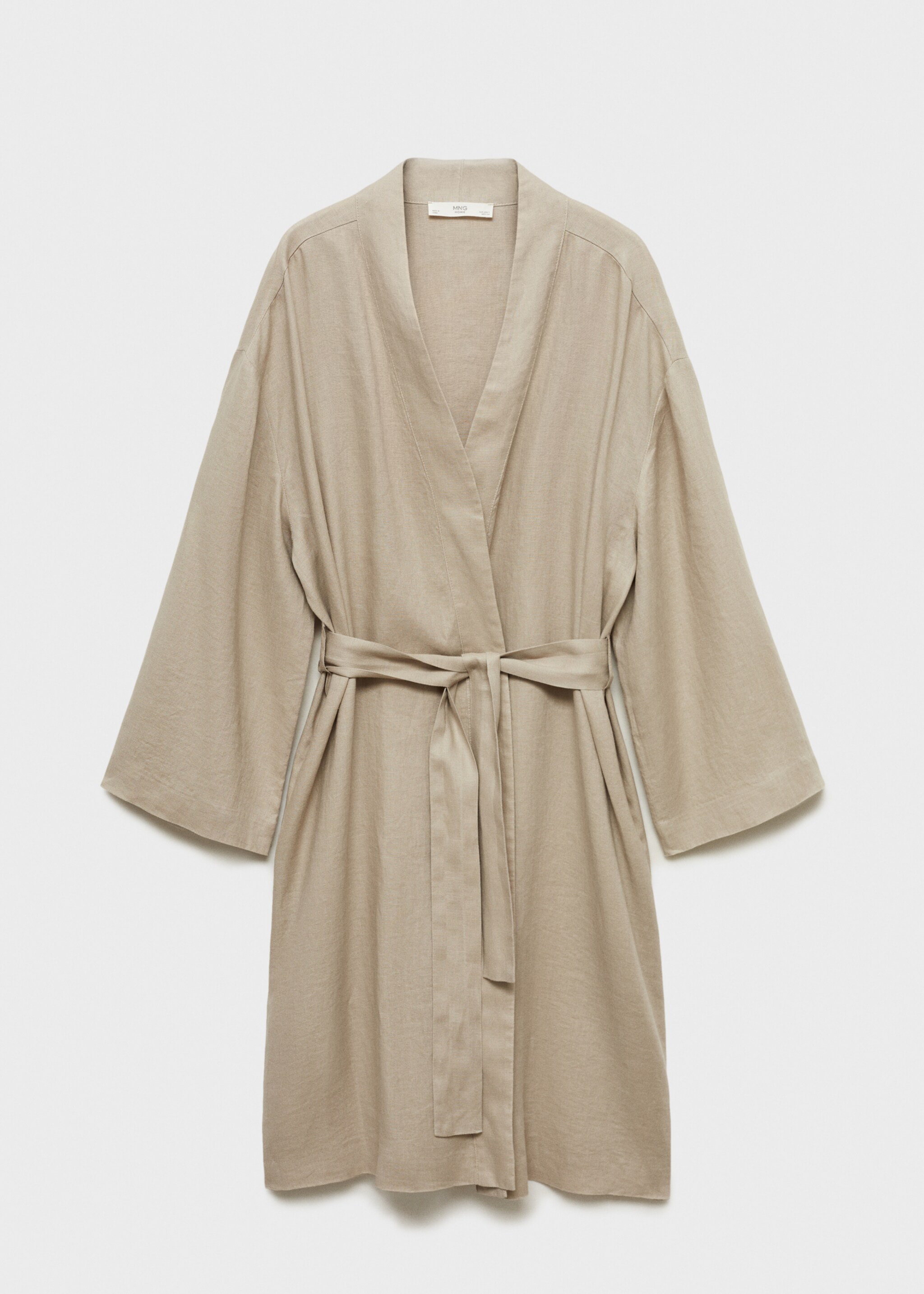 Linen home robe - Article without model, Sand. Ref: 87034403-00.