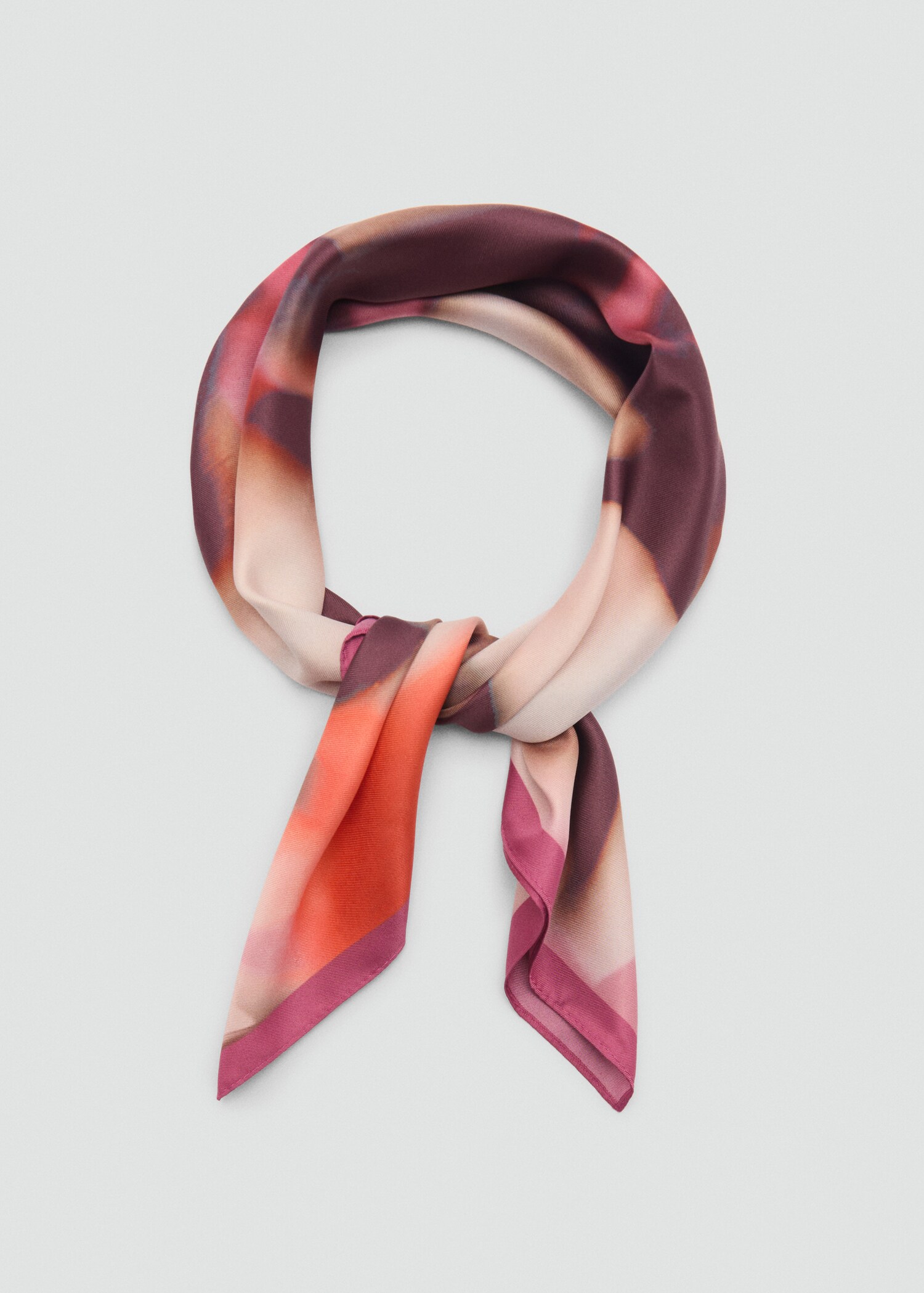 Printed satin scarf - Details of the article 1