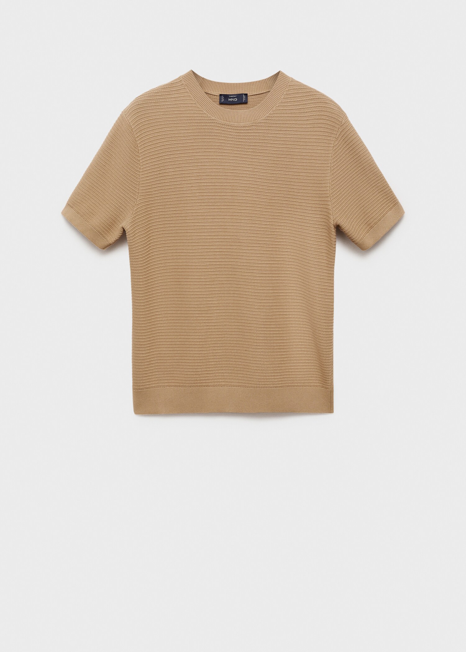 Structure thin knitwear t-shirt - Article without model
