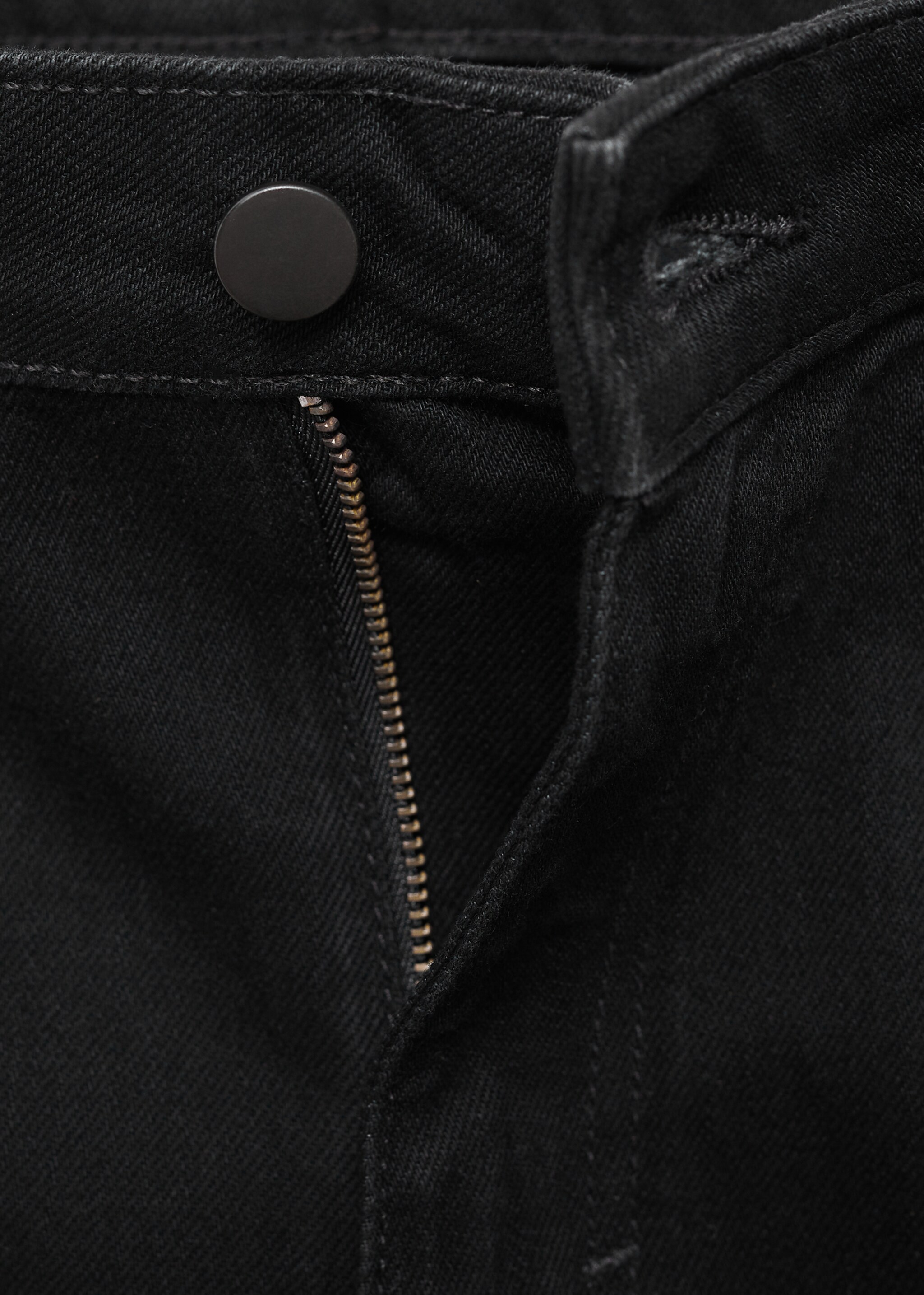 Loose-fit jeans - Details of the article 8, Black denim. Ref: 87034418-00.