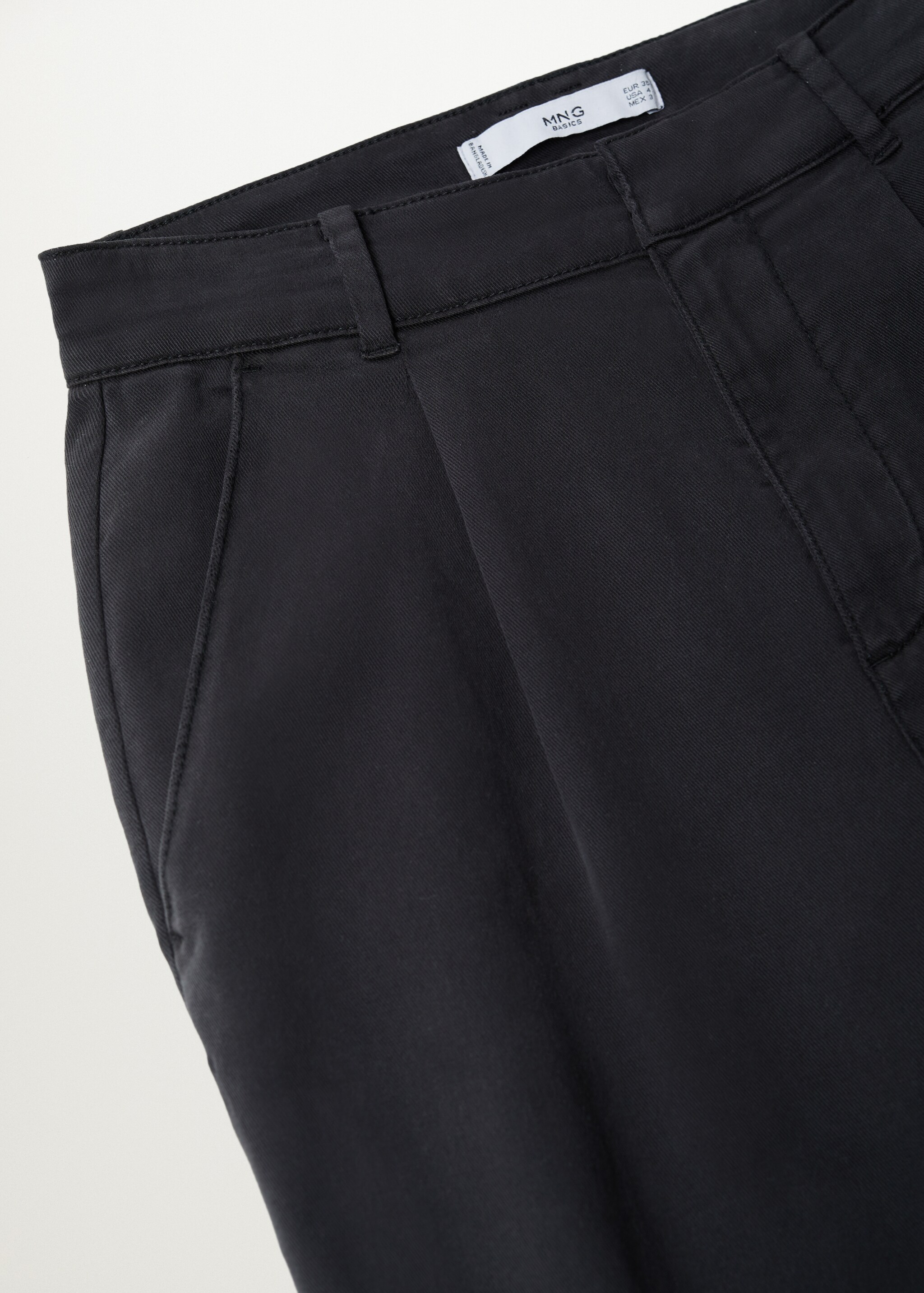 Pantalón algodón detalle pinzas - Detalle del artículo 8