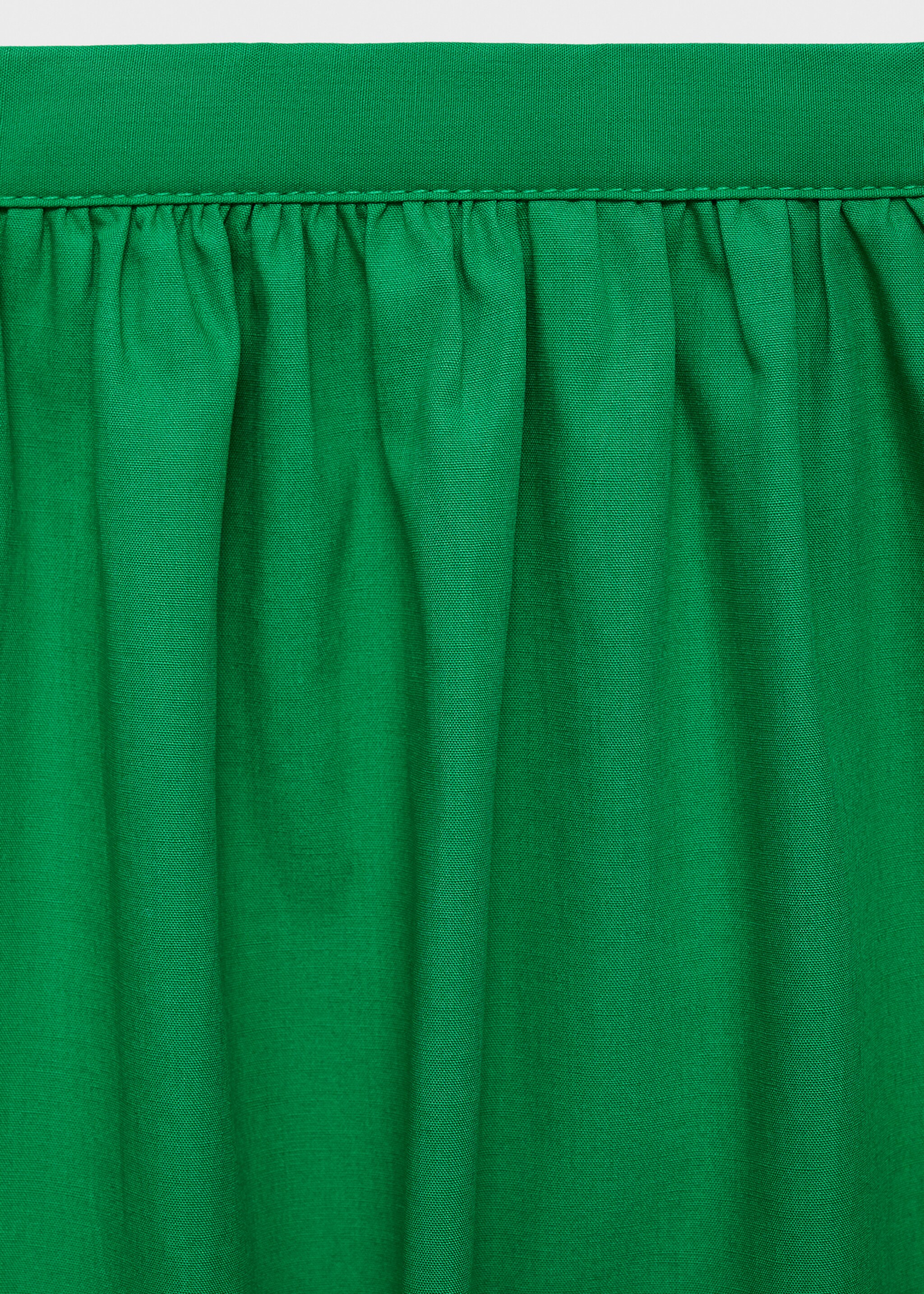 Flared cotton skirt - Details of the article 8, Green. Ref: 87034778-00.
