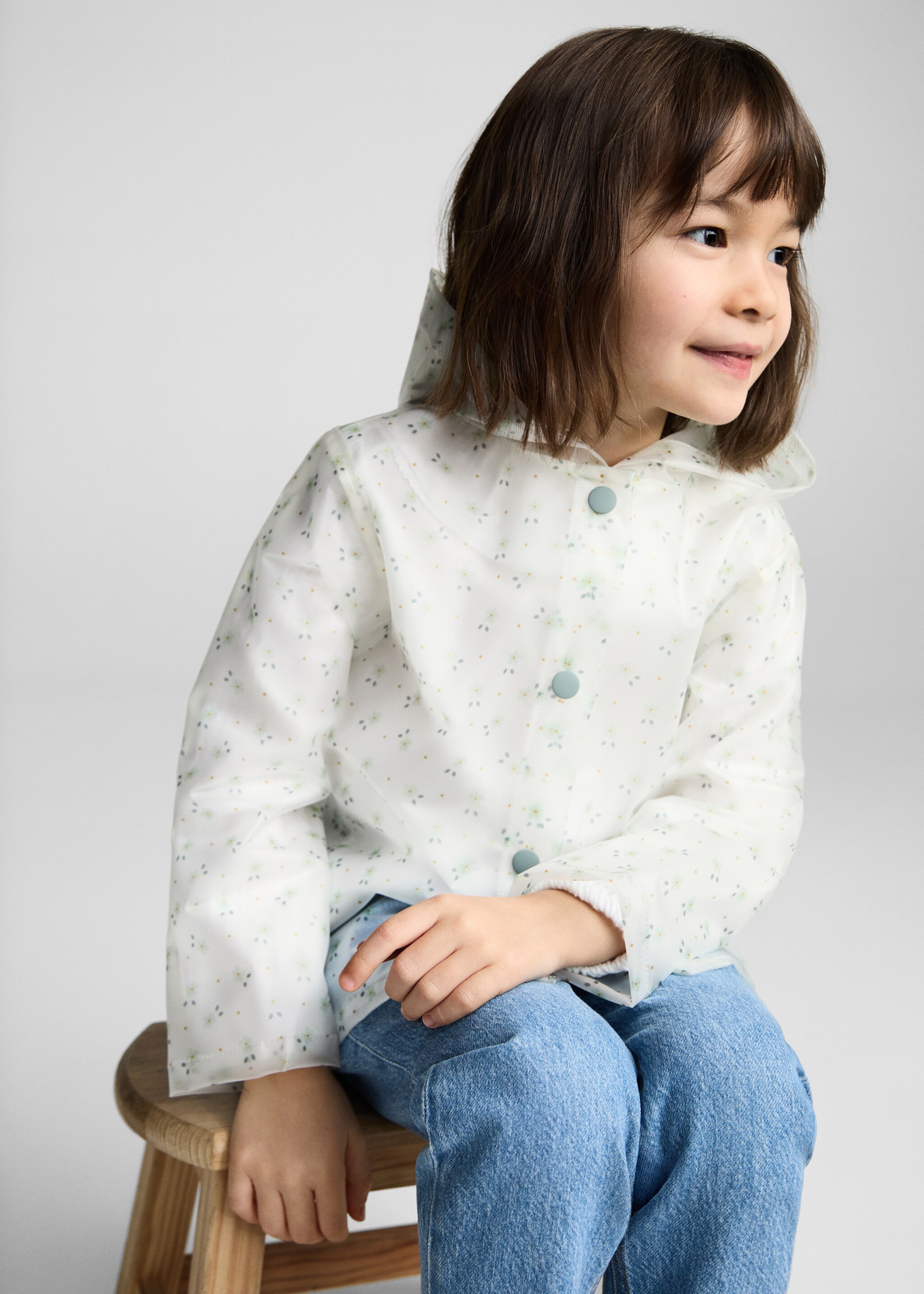 Veste imperméable transparente - Plan moyen, Blanc. Ref: 87034781-00.