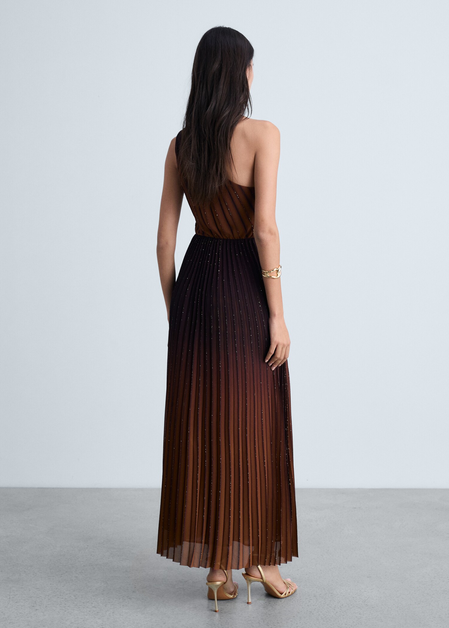 Gradient-effect pleated dress - Reverse of the article