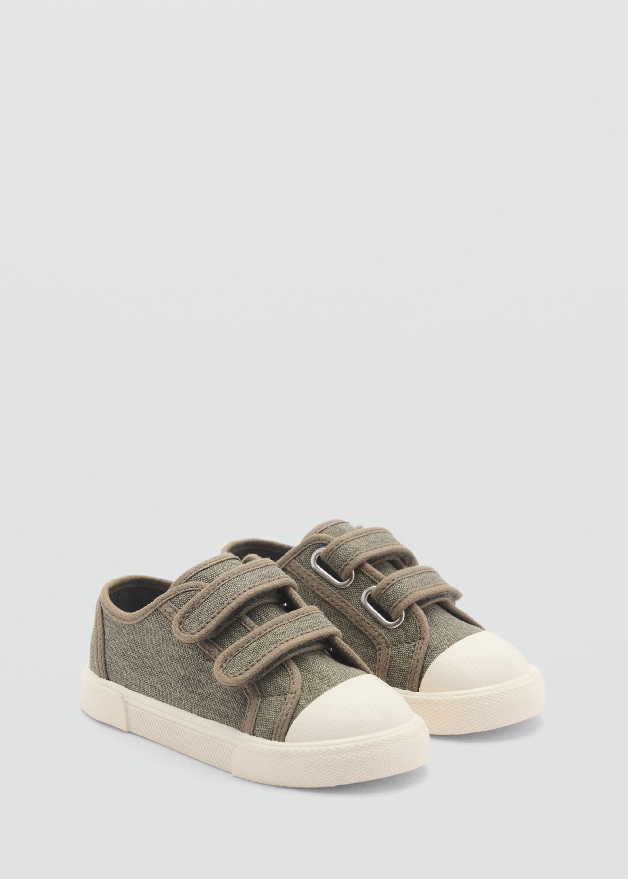 Velcro fastening straps sneakers - Medium plane, Khaki. Ref: 87034785-00.