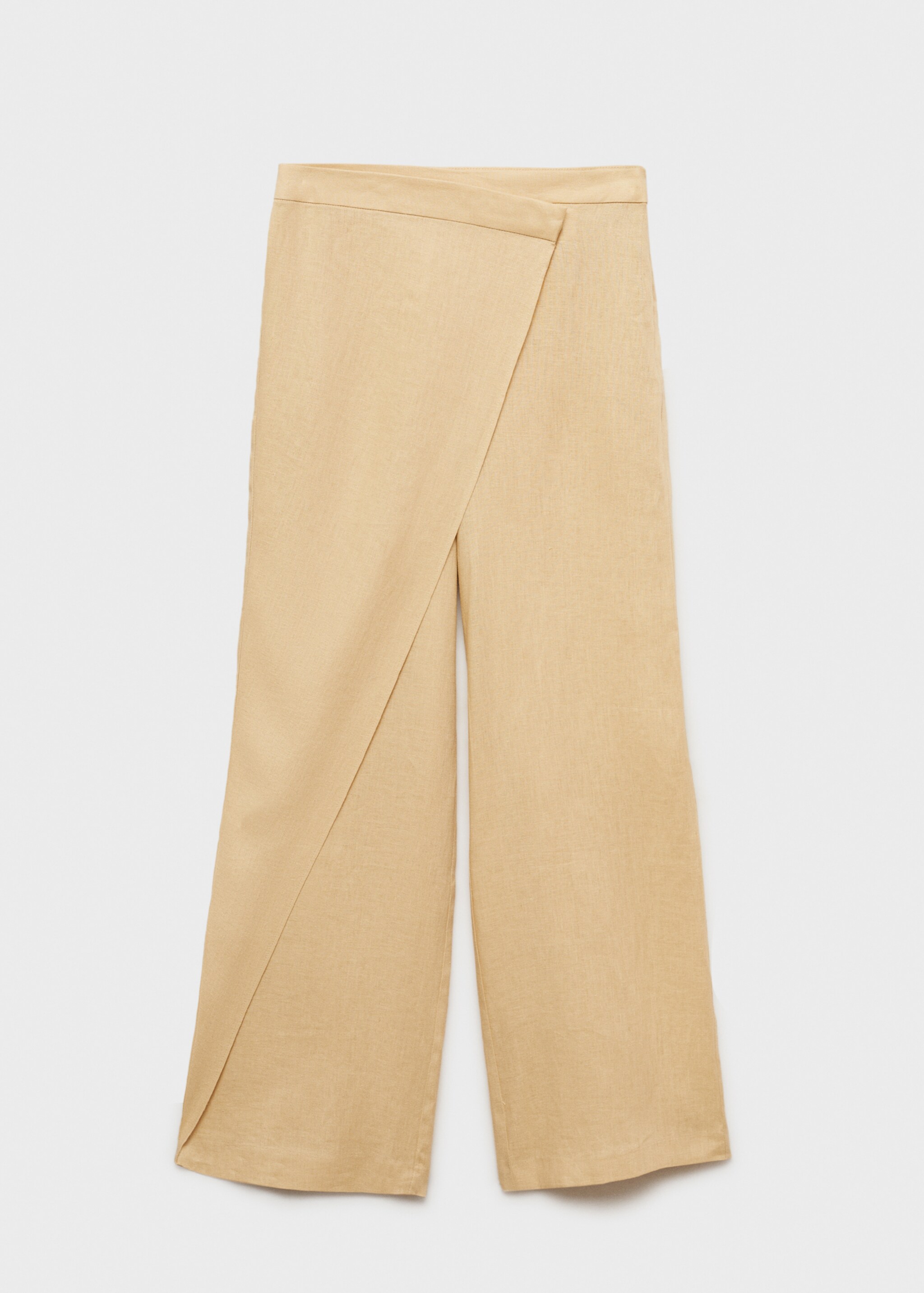 Linen crossover trousers - Article without model, Sand. Ref: 87034788-00.