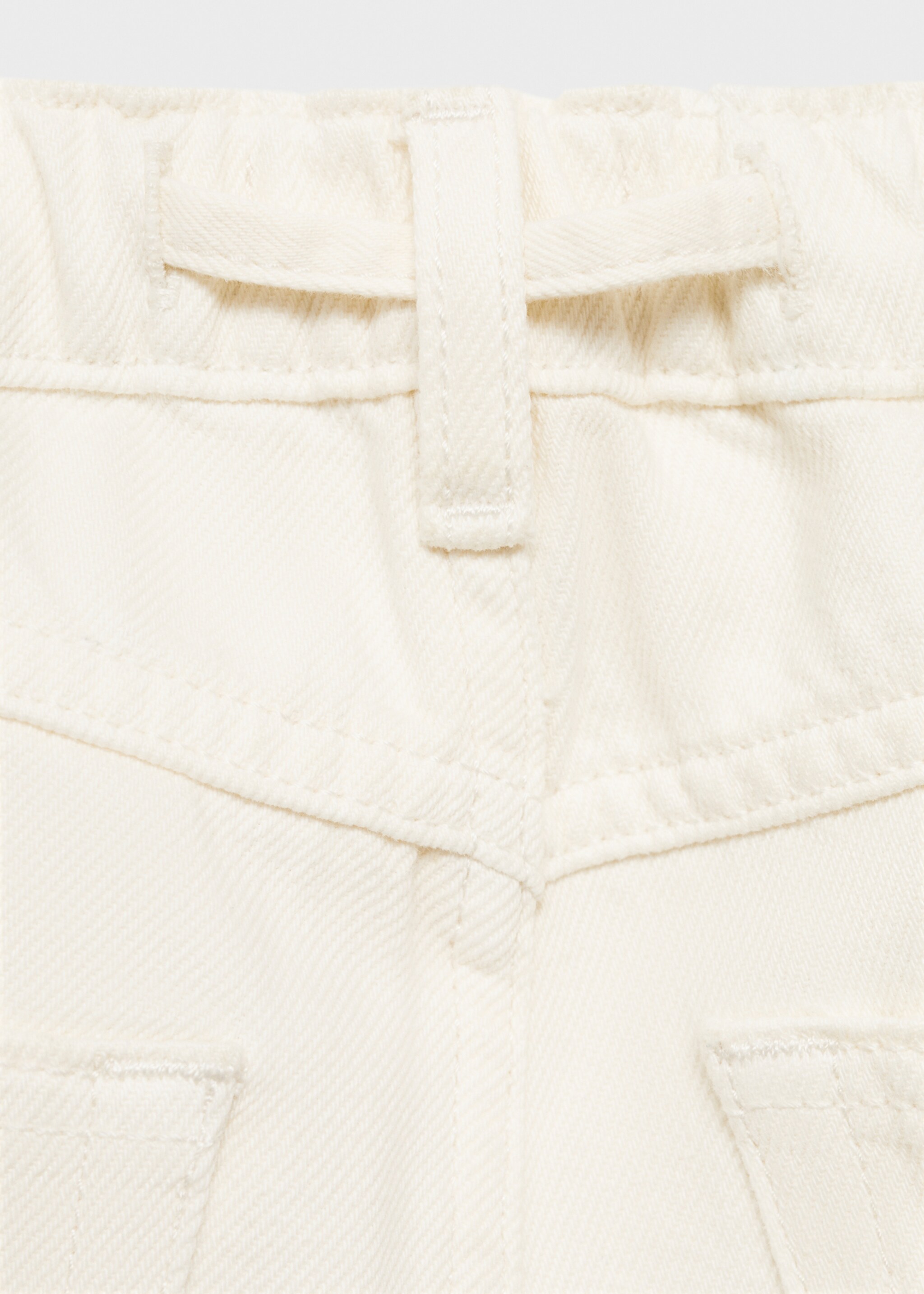 Wideleg jeans met aansnoerkoord - Detail van het artikel 0, Ecru. Ref: 87034791-00.