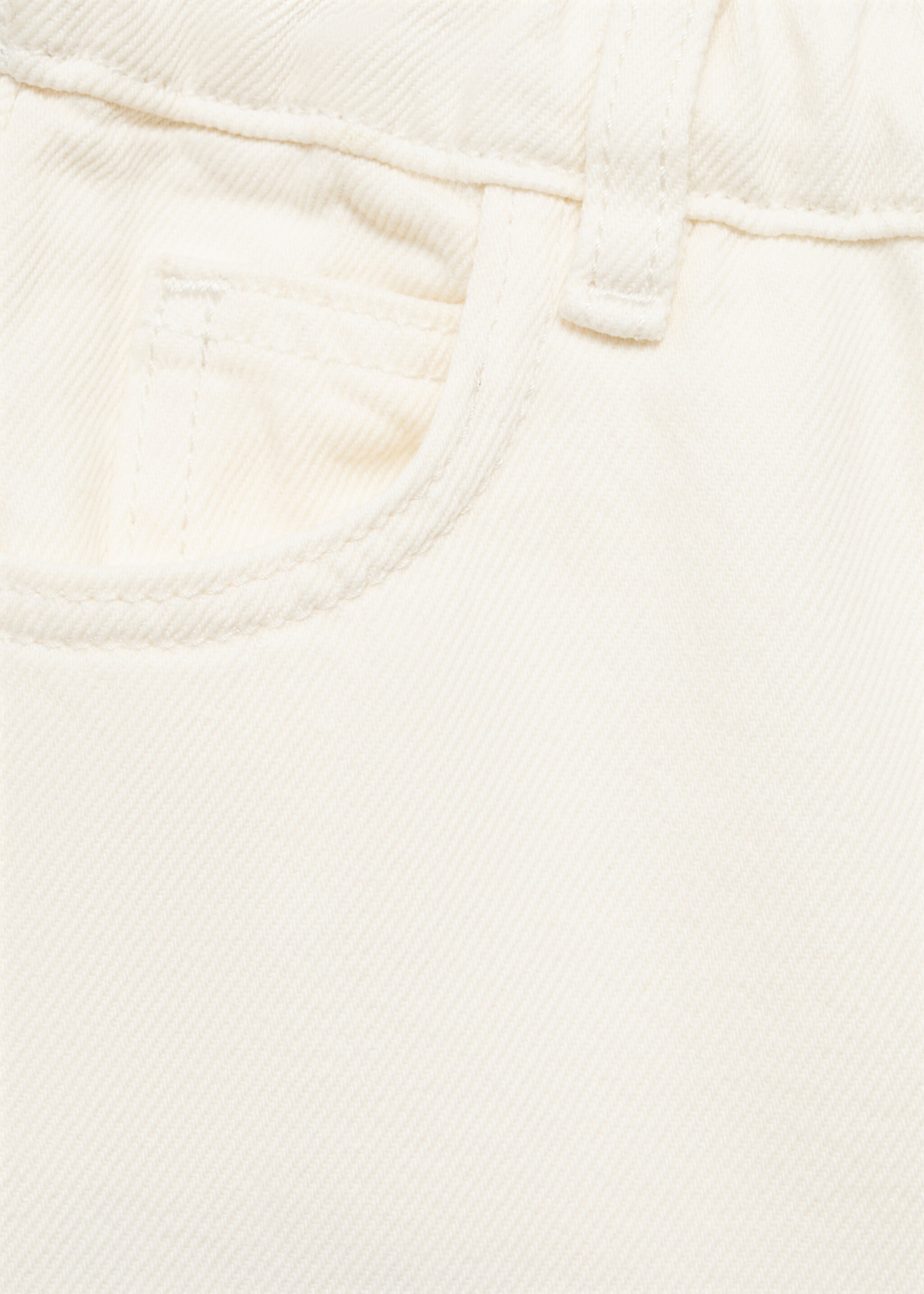 Wideleg jeans met aansnoerkoord - Detail van het artikel 8, Ecru. Ref: 87034791-00.