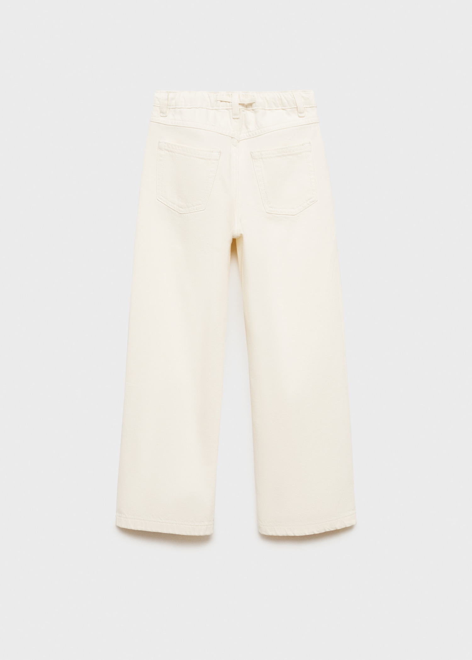 Wideleg jeans met aansnoerkoord - Achterkant van het artikel