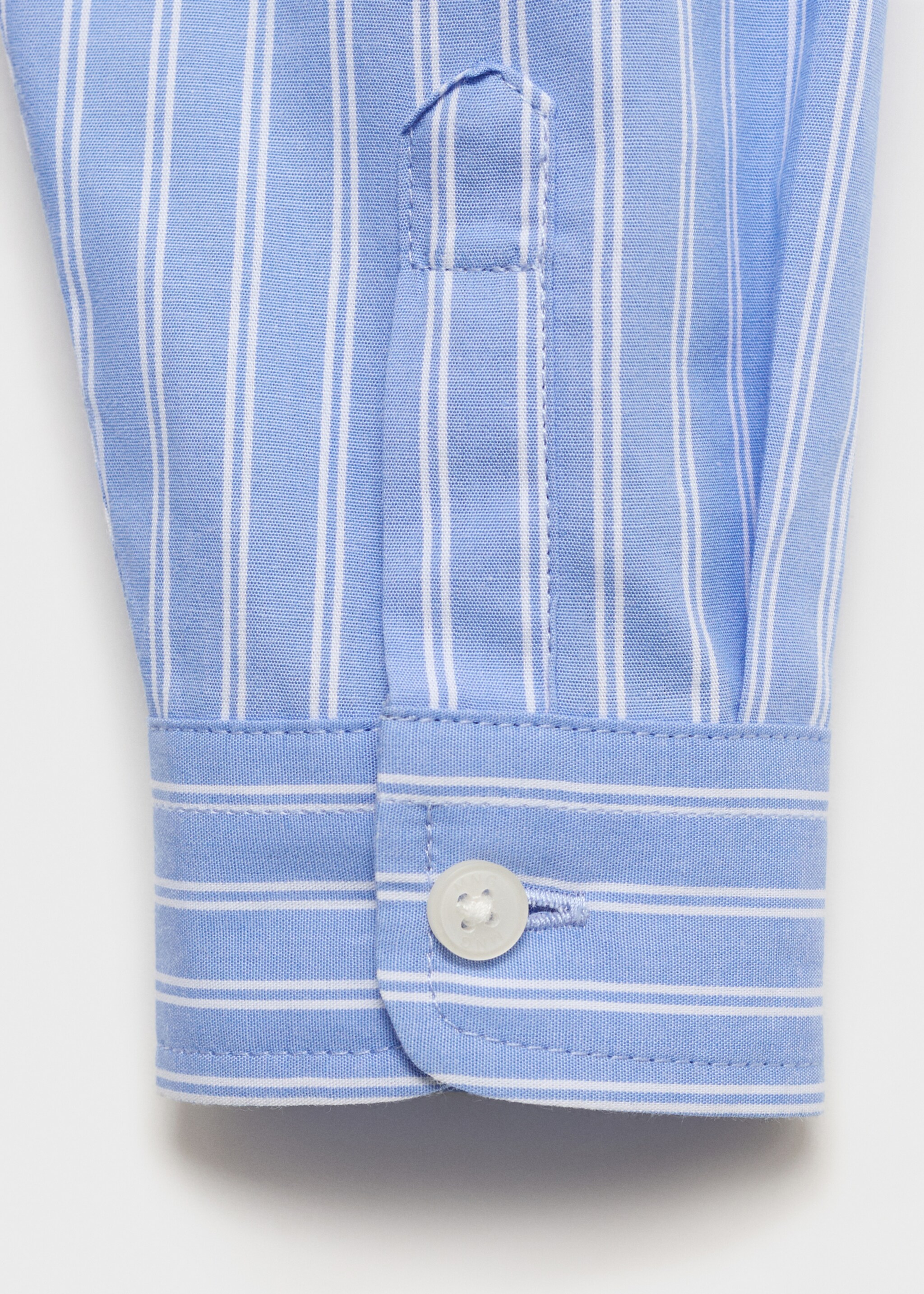 100% cotton striped shirt - Details of the article 0, Sky Blue. Ref: 87034792-00.