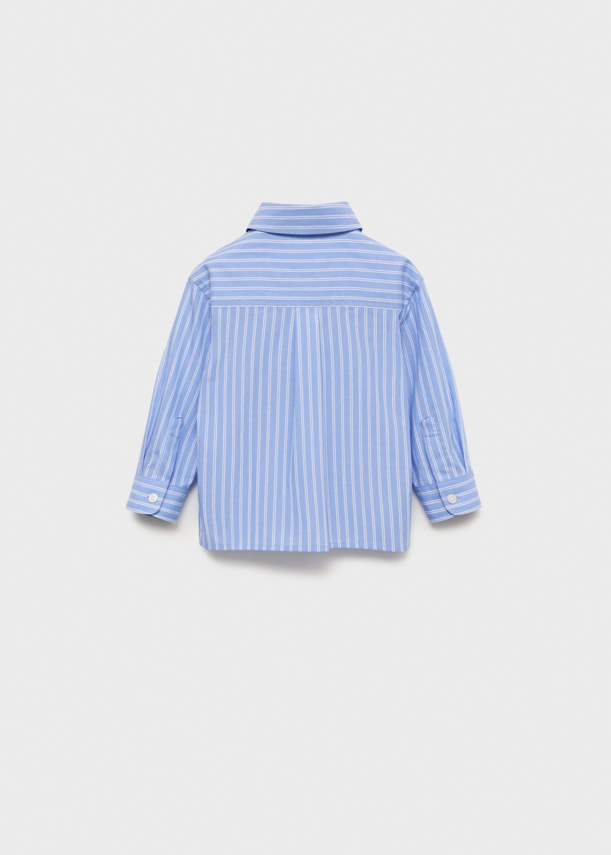 100% cotton striped shirt - Reverse of the article, Sky Blue. Ref: 87034792-00.