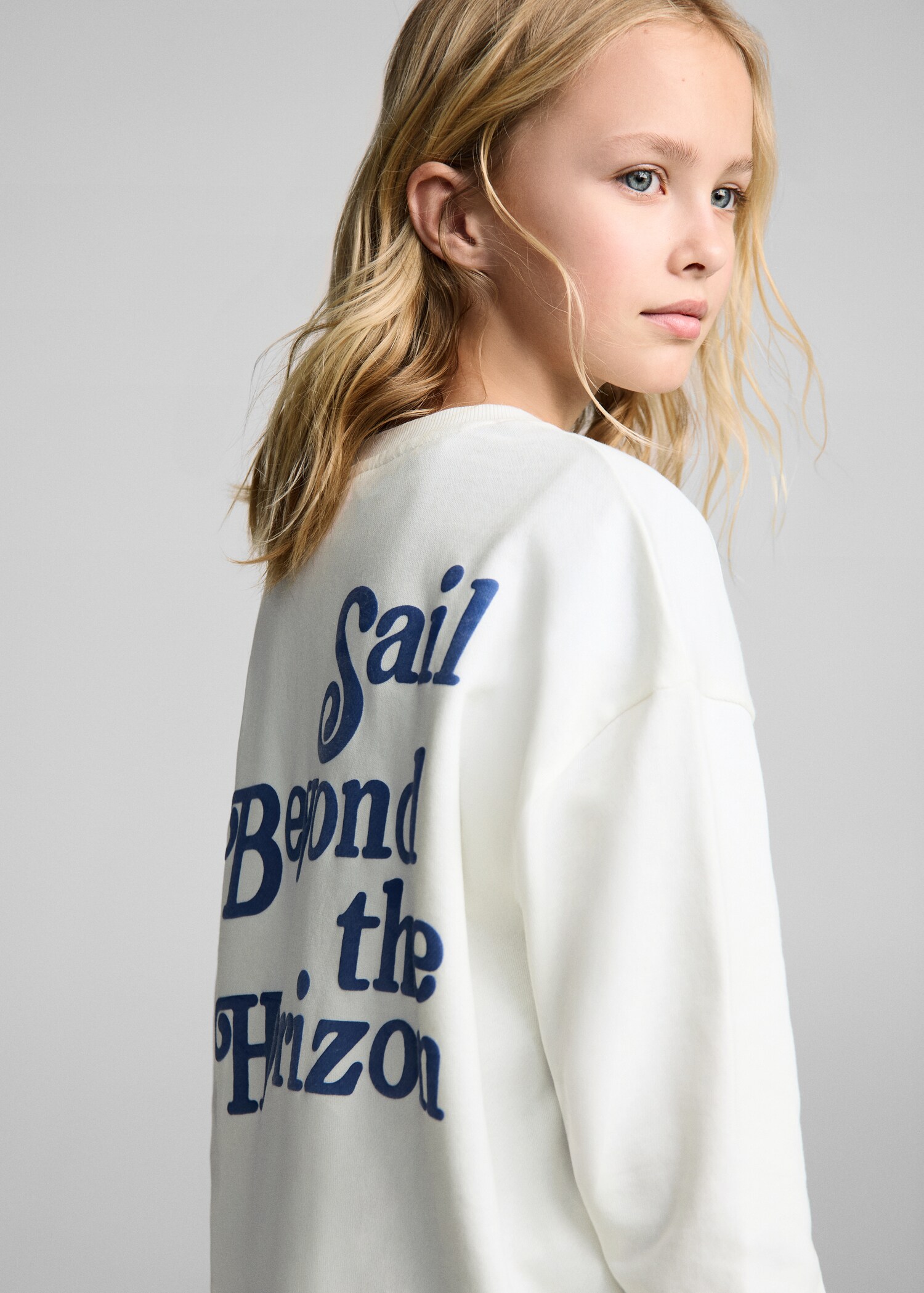 Baumwoll-Sweatshirt mit Aufschrift - Detail des Artikels 4