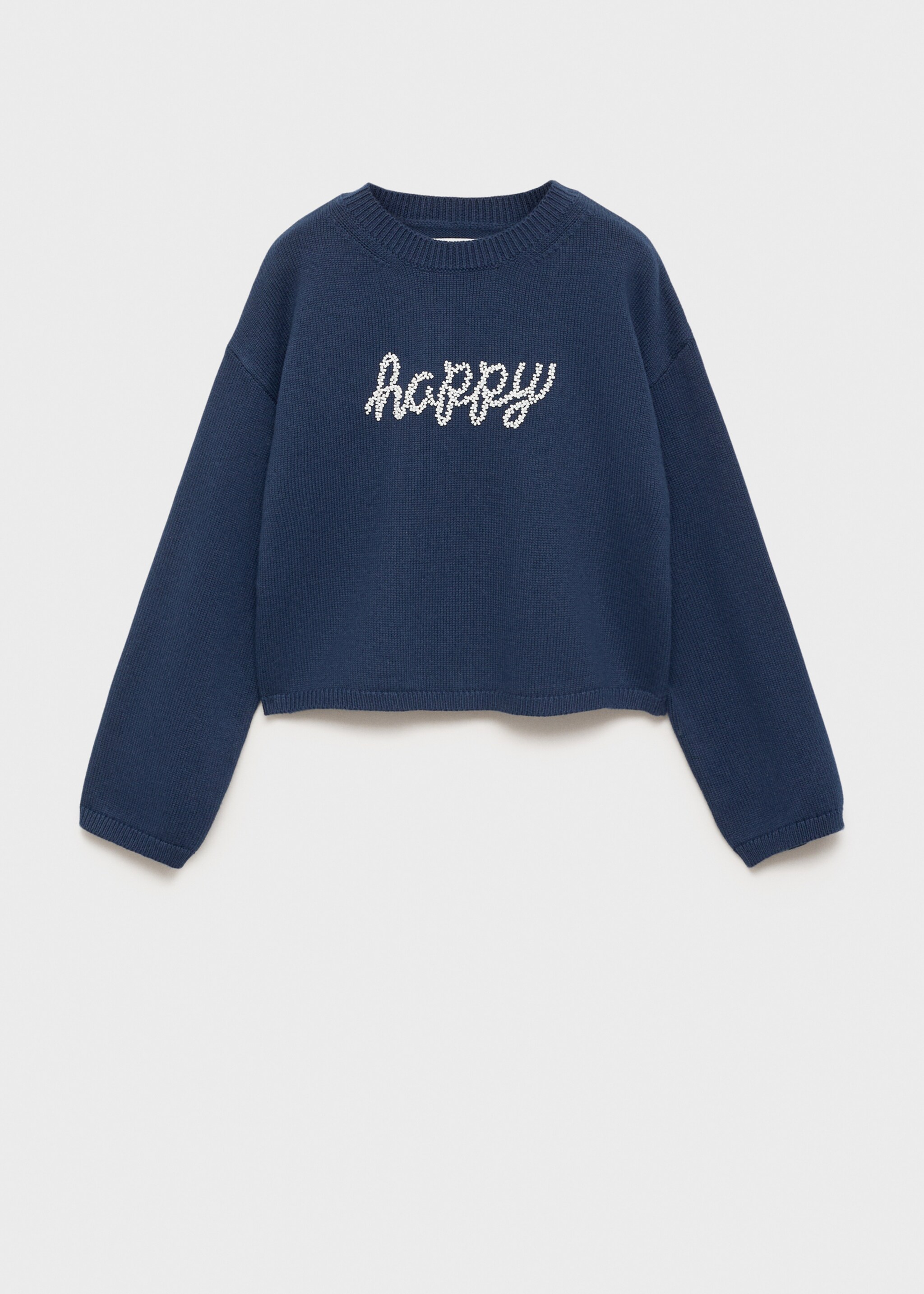 Beaded knitted sweater - Article without model, Dark Navy. Ref: 87034795-00.