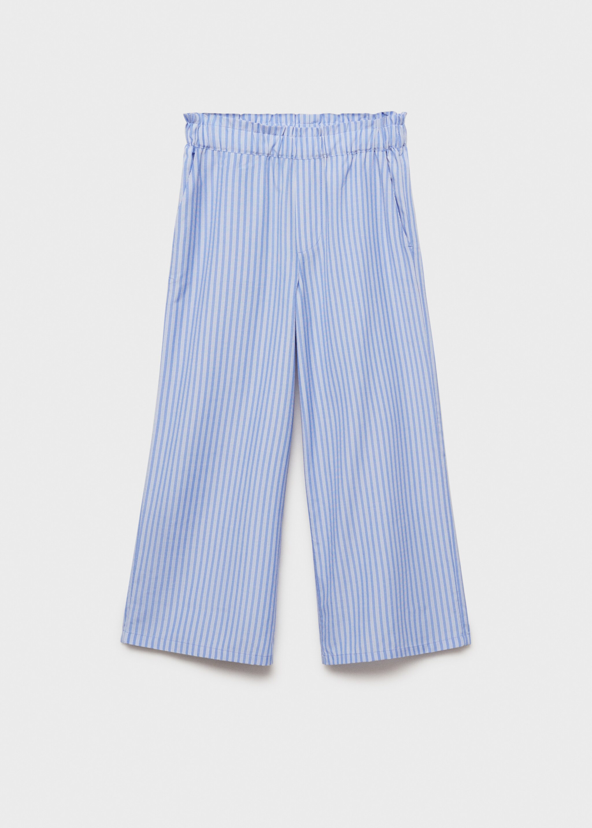 Striped cotton trousers - Article without model, Blue. Ref: 87034796-00.