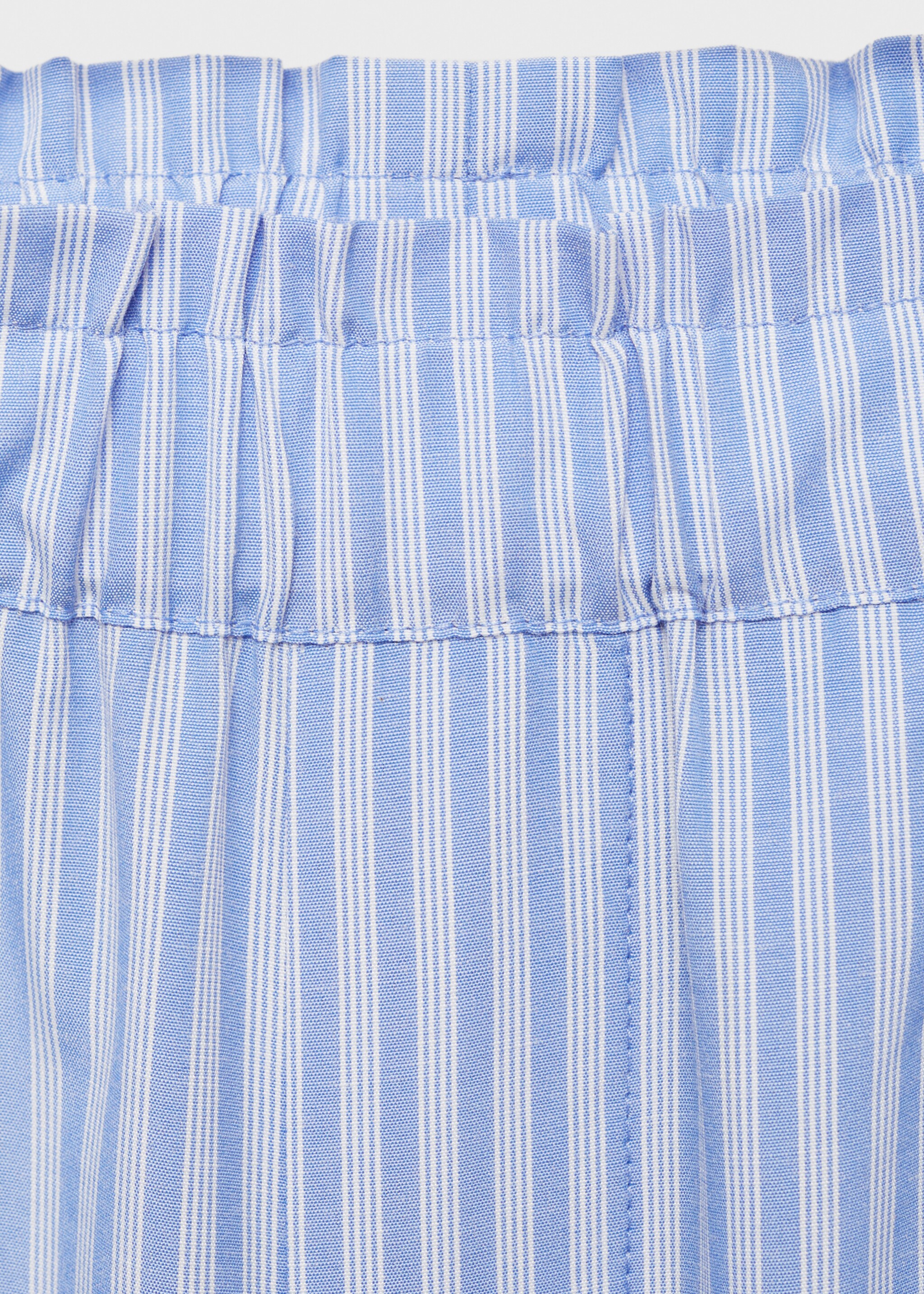 Striped cotton trousers - Details of the article 0, Blue. Ref: 87034796-00.