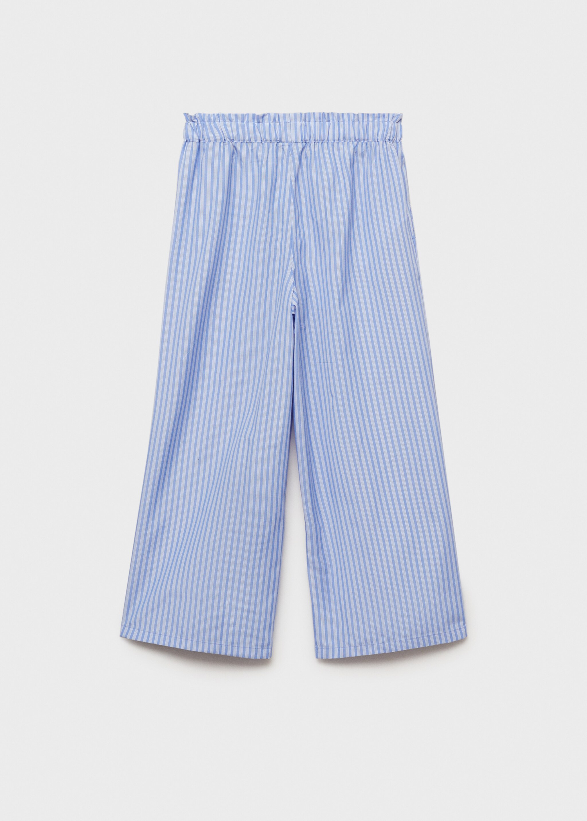 Striped cotton trousers - Reverse of the article, Blue. Ref: 87034796-00.