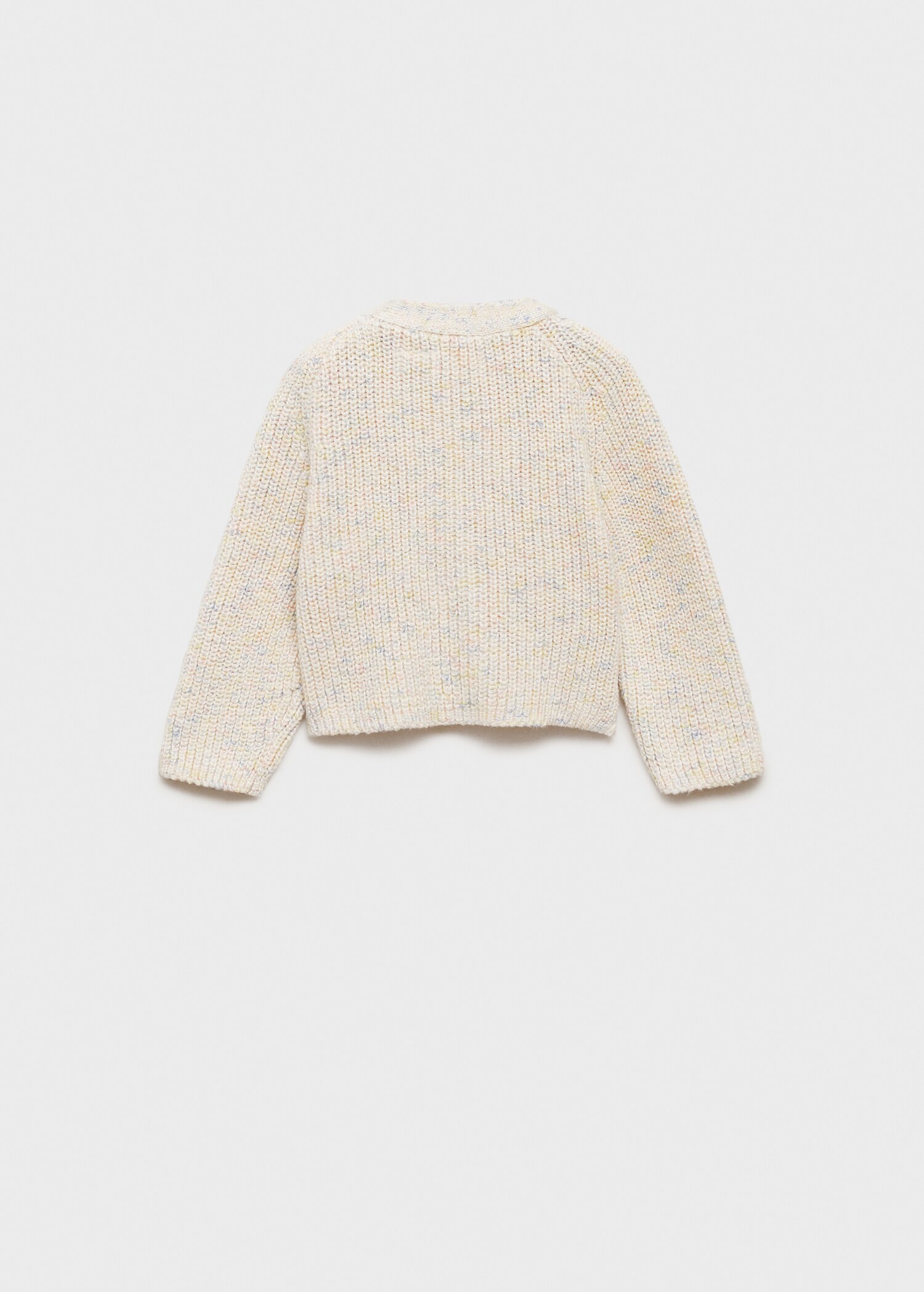 Flecked knit cardigan - Reverse of the article