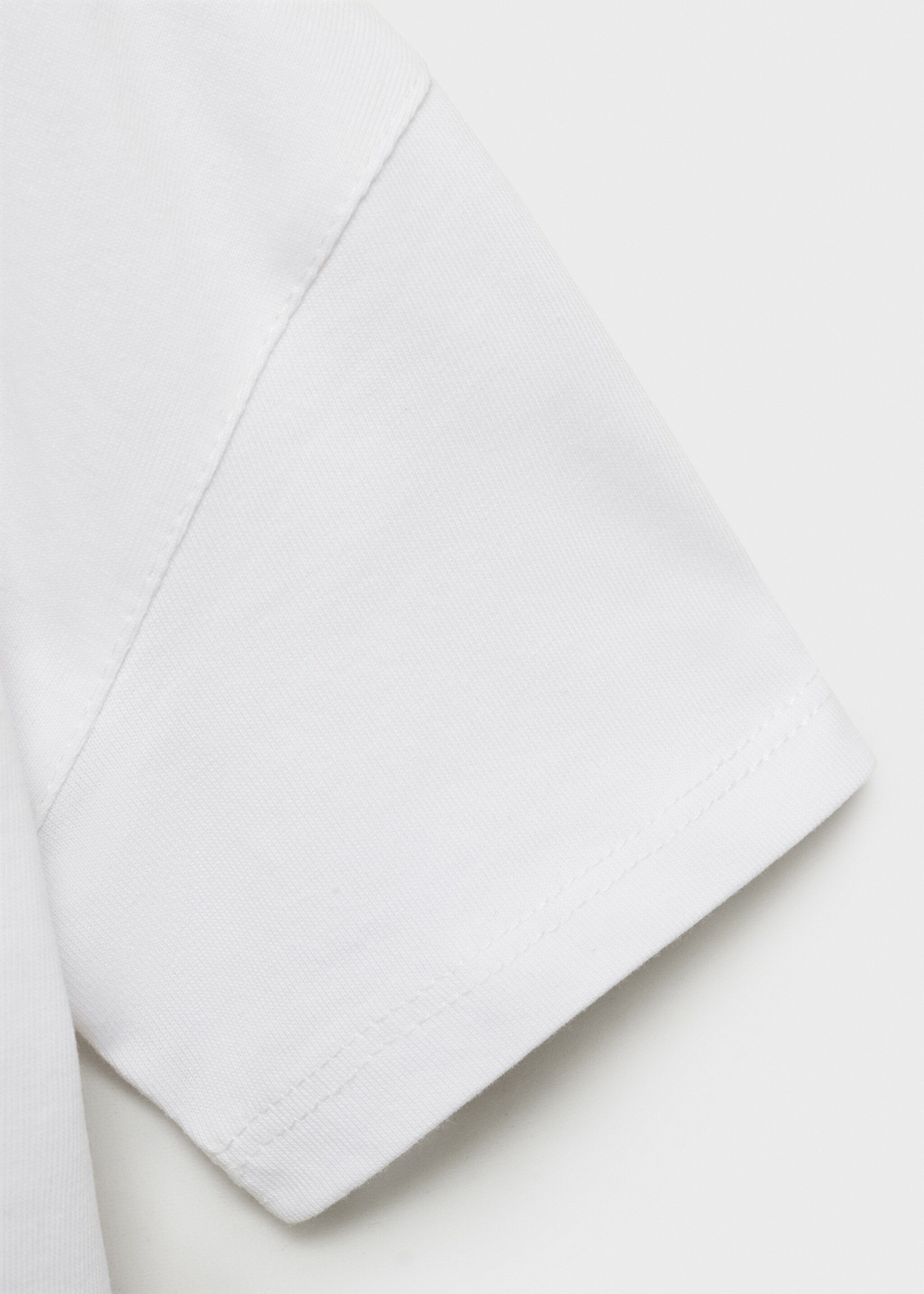 Βαμβακερή μπλούζα με ανάγλυφες λεπτομέρειες - Λεπτομέρεια του προϊόντος 0, Υπόλευκο. Ref: 87034799-00.