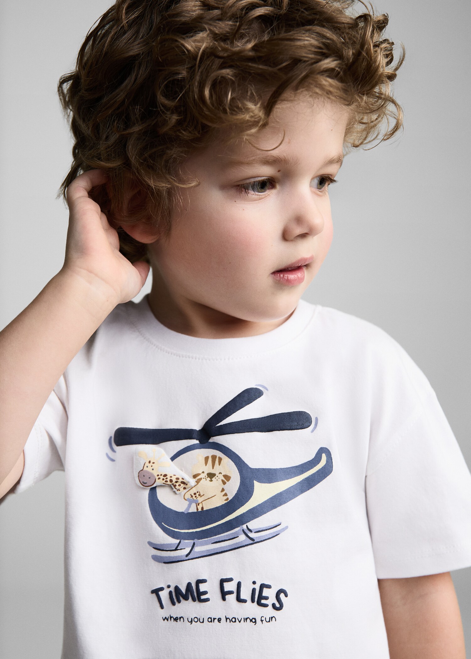 Βαμβακερή μπλούζα με ανάγλυφες λεπτομέρειες - Λεπτομέρεια του προϊόντος 1