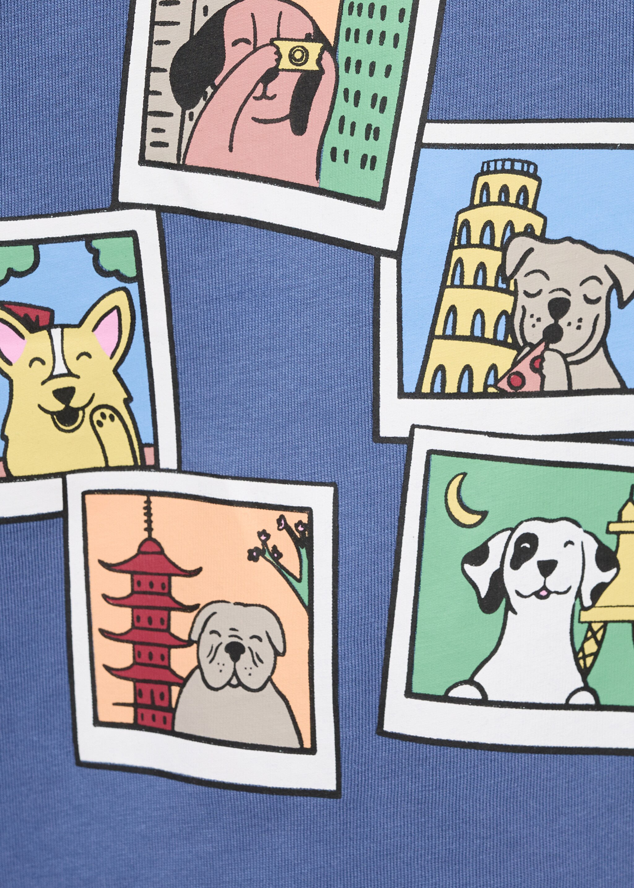 Samarreta cotó missatge brodat - Detall de l'article 0, Blau marí fosc. Ref: 87034800-00.