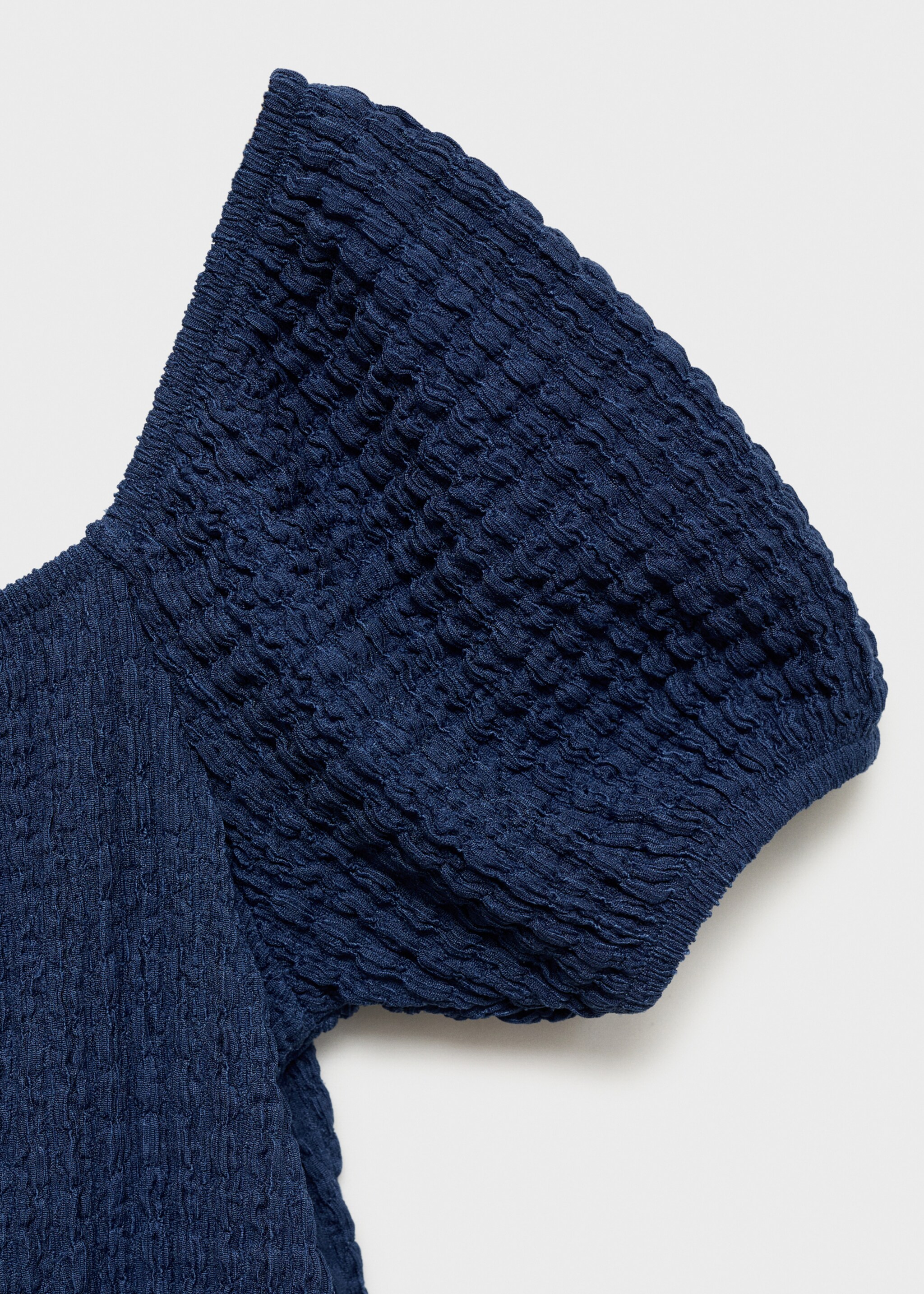 Textured long jumpsuit - Details of the article 8, Night Blue. Ref: 87034809-00.