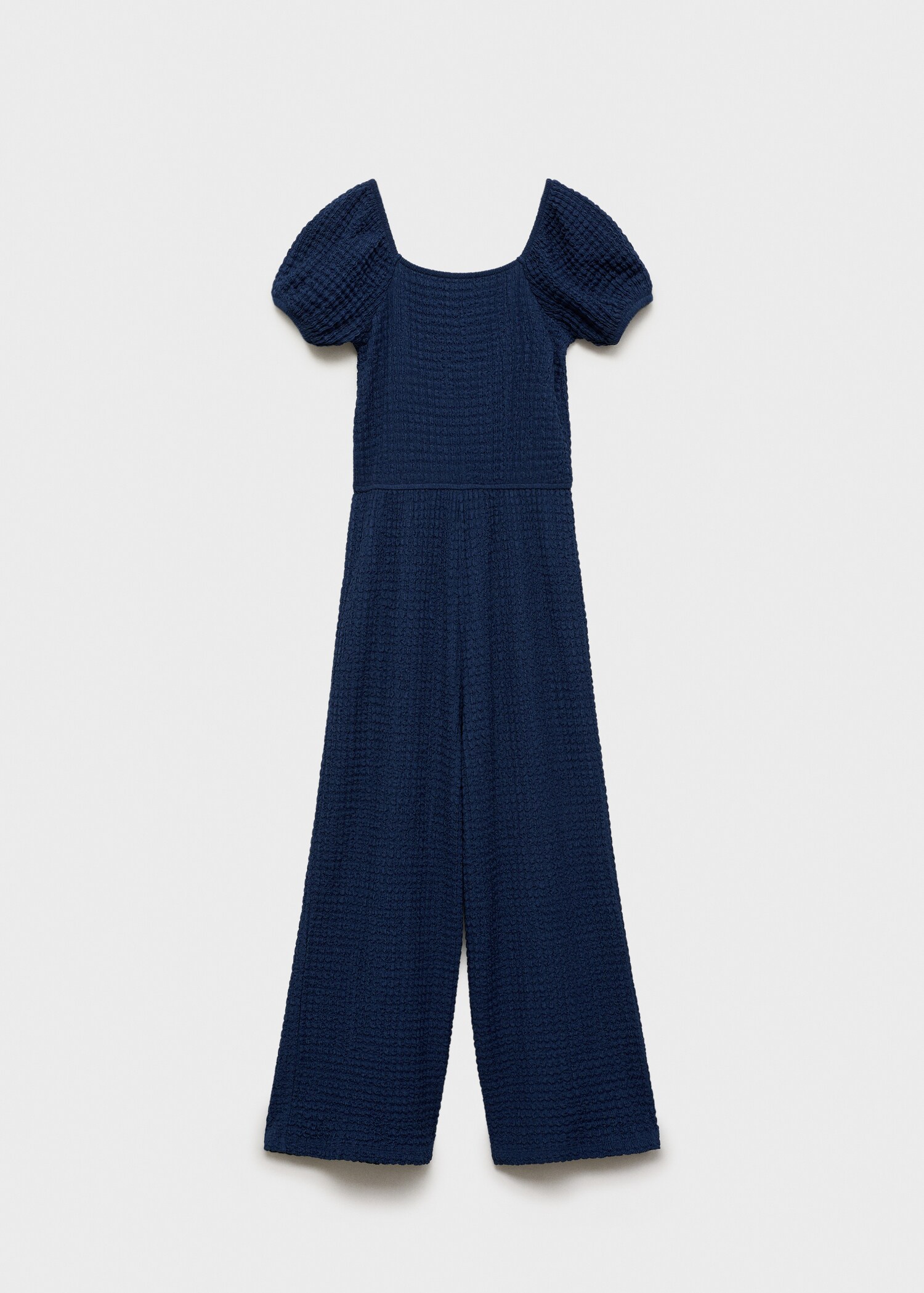 Textured long jumpsuit - Reverse of the article