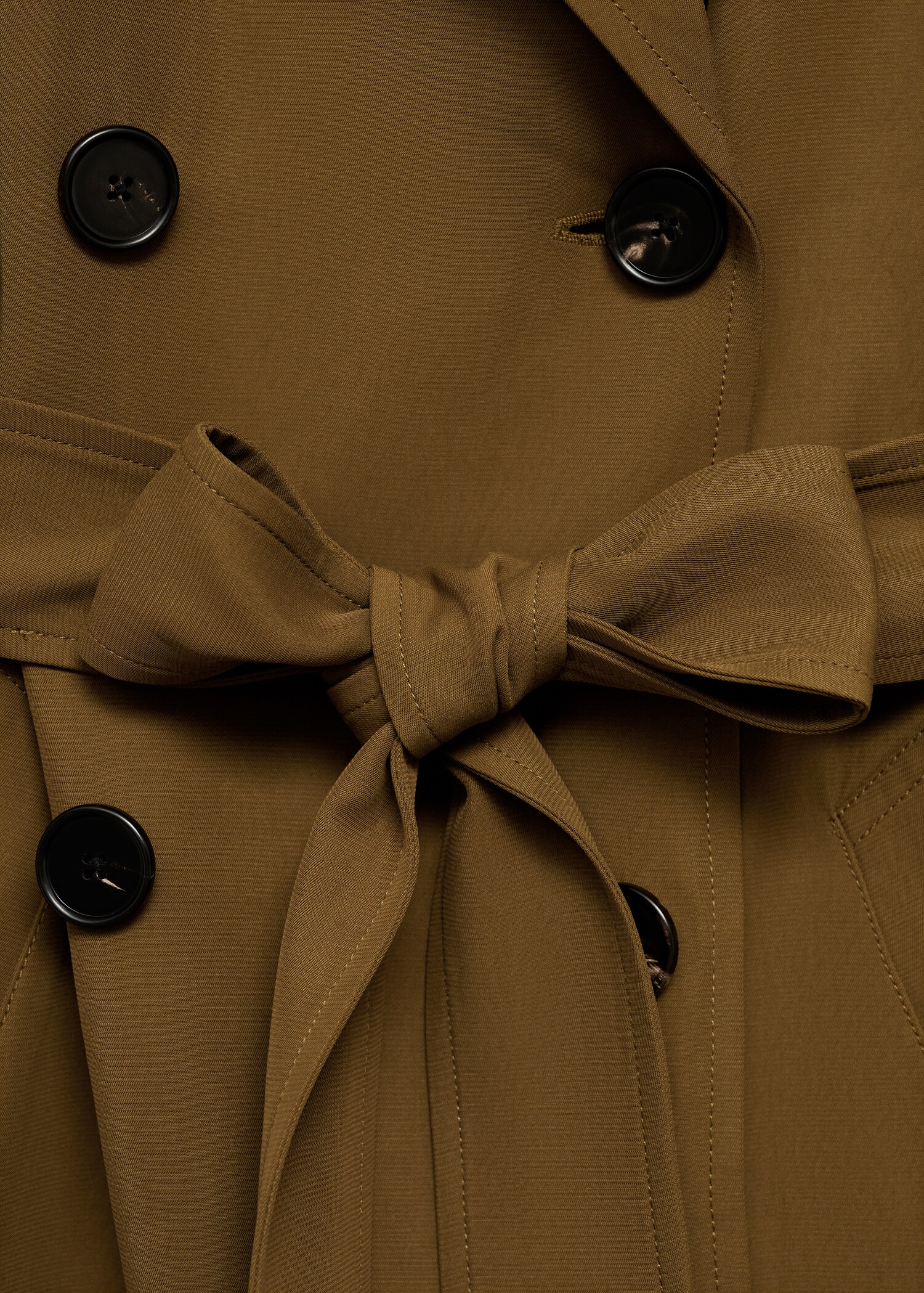 Oversized long lyocell trench coat - Details of the article 0