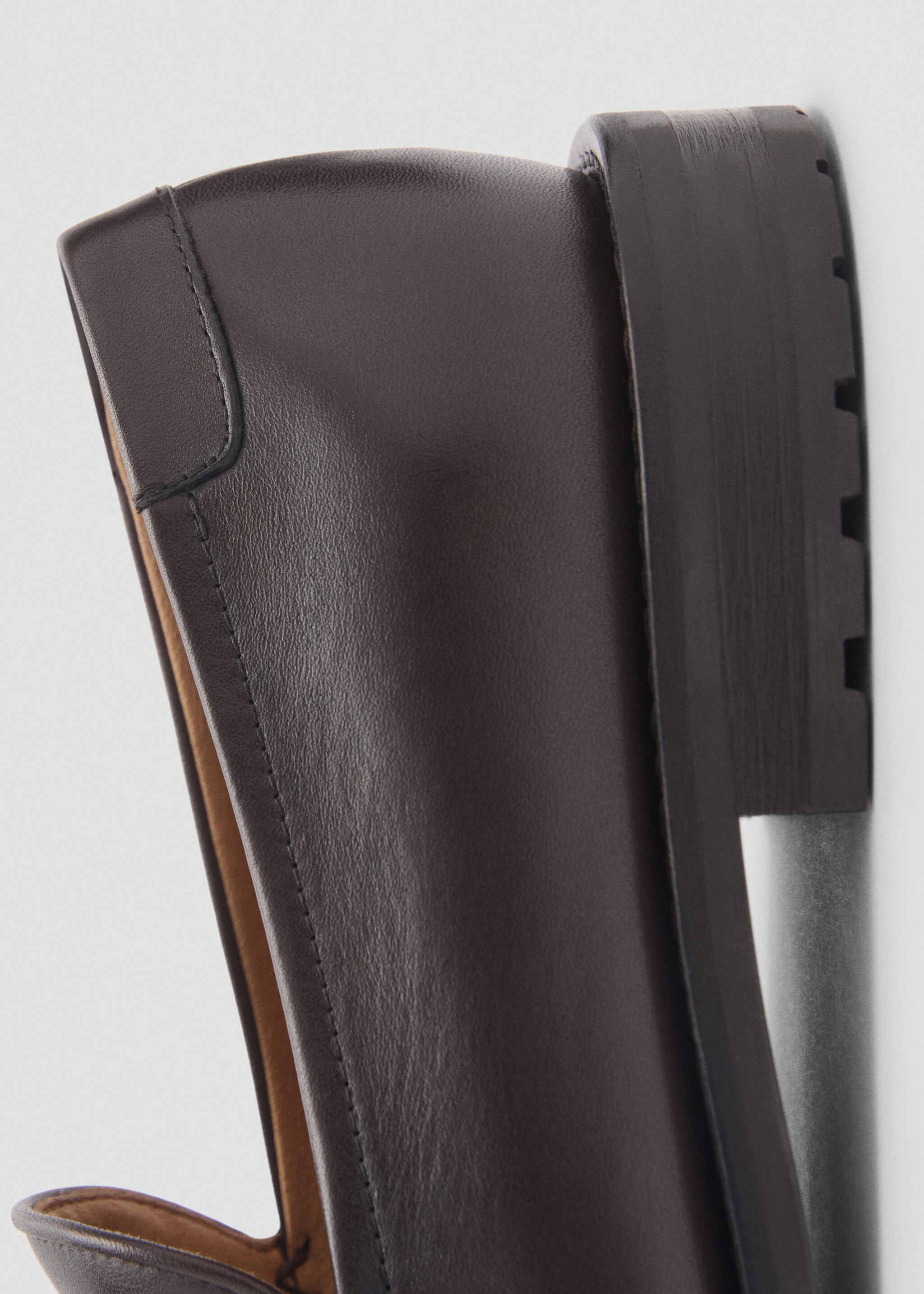 Leather loafers - Details of the article 2, Brown. Ref: 87034812-00.