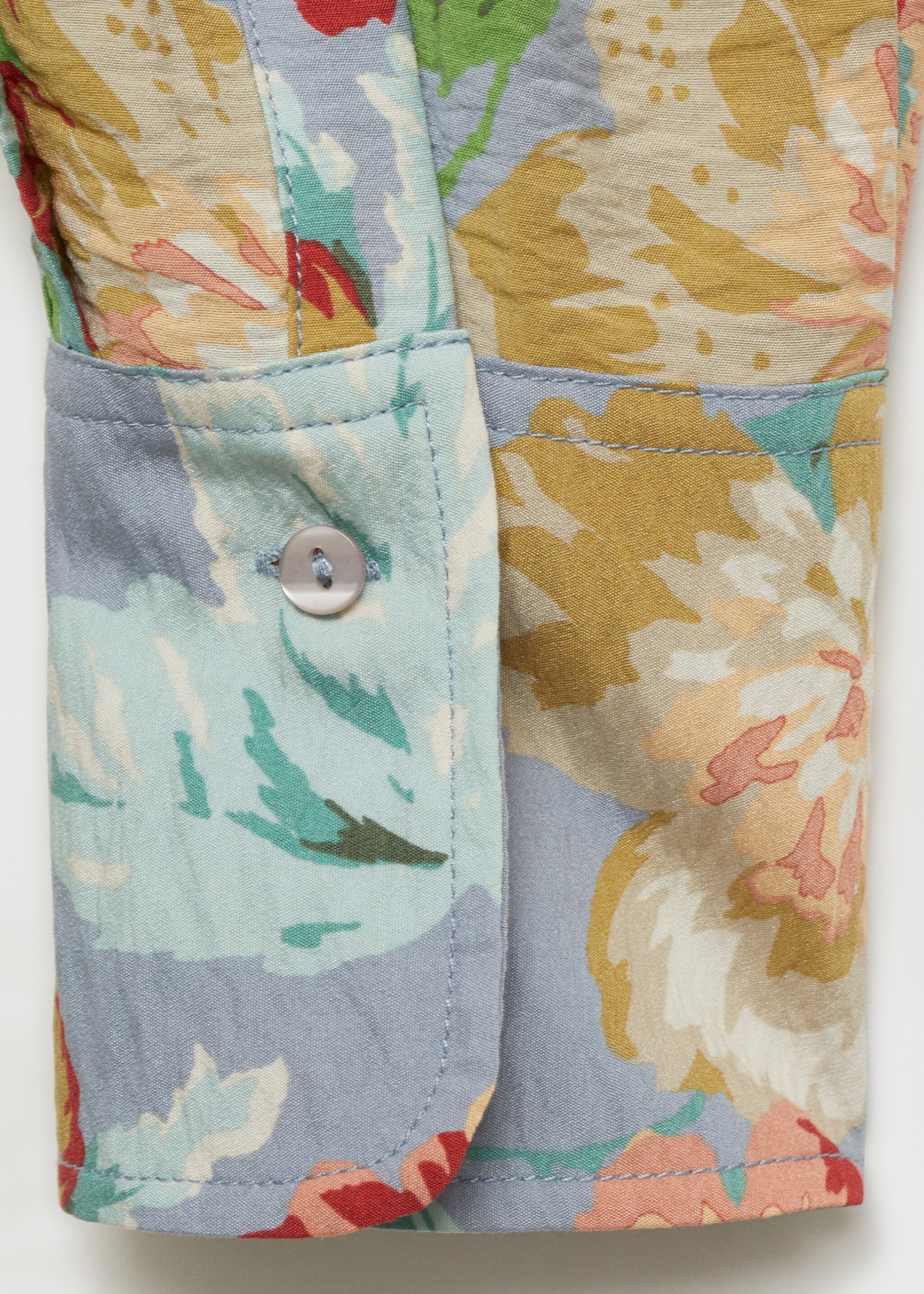 Camisa regular estampado floral - Detalle del artículo 0, Azul celeste. Ref: 87034813-00.