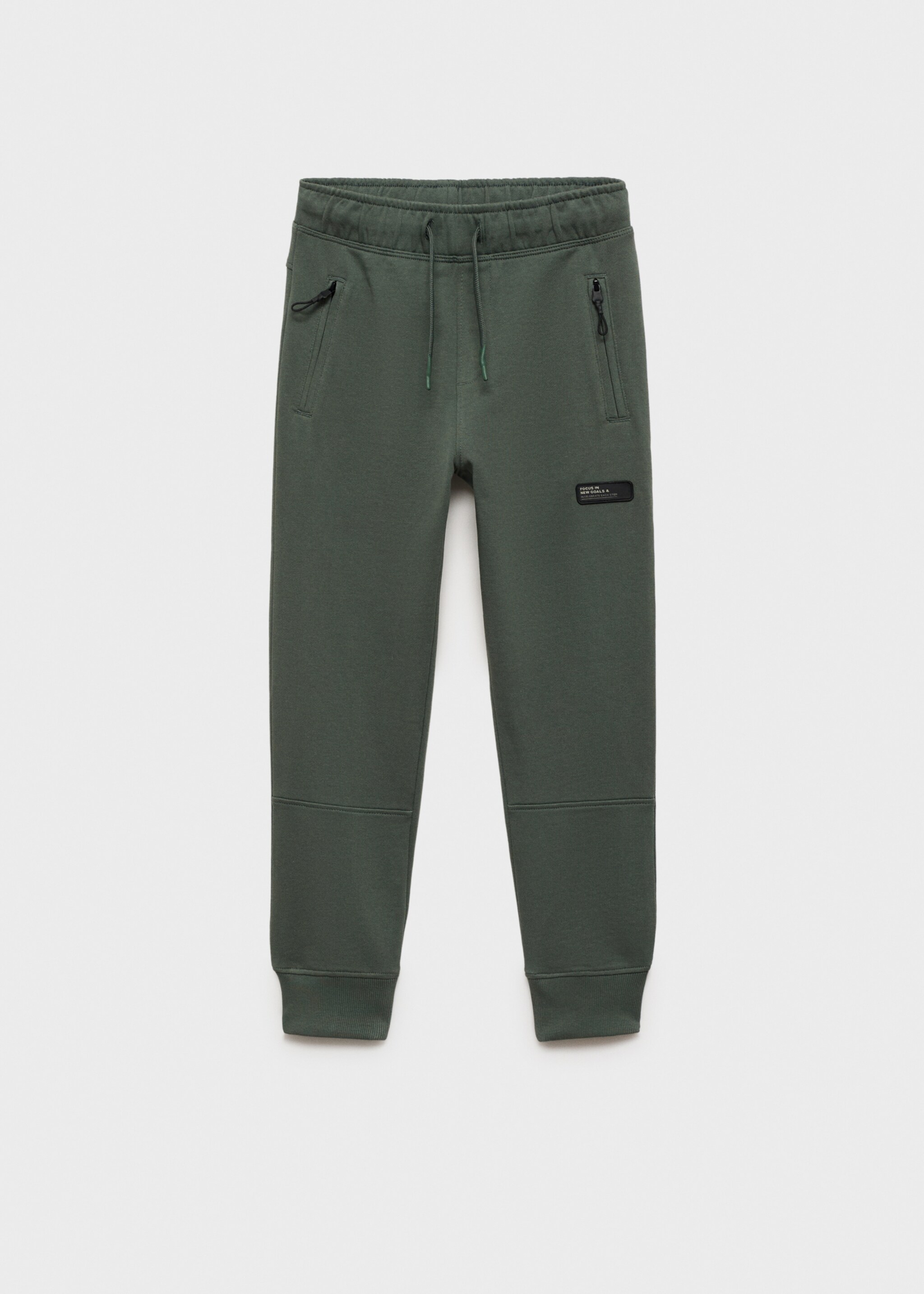 Cotton jogger-style trousers - Article without model, Forest Green. Ref: 87035137-00.
