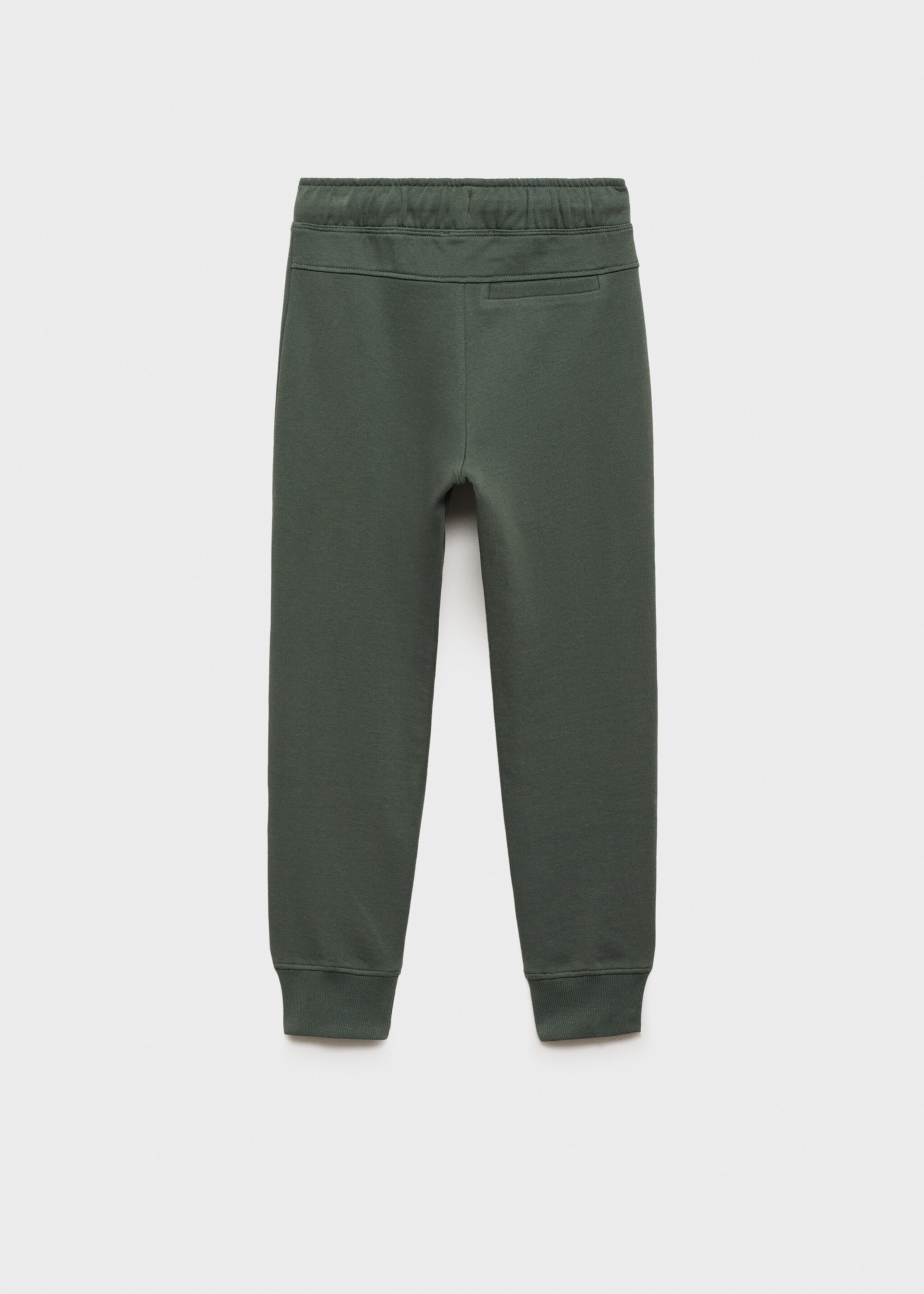 Cotton jogger-style trousers - Reverse of the article, Forest Green. Ref: 87035137-00.